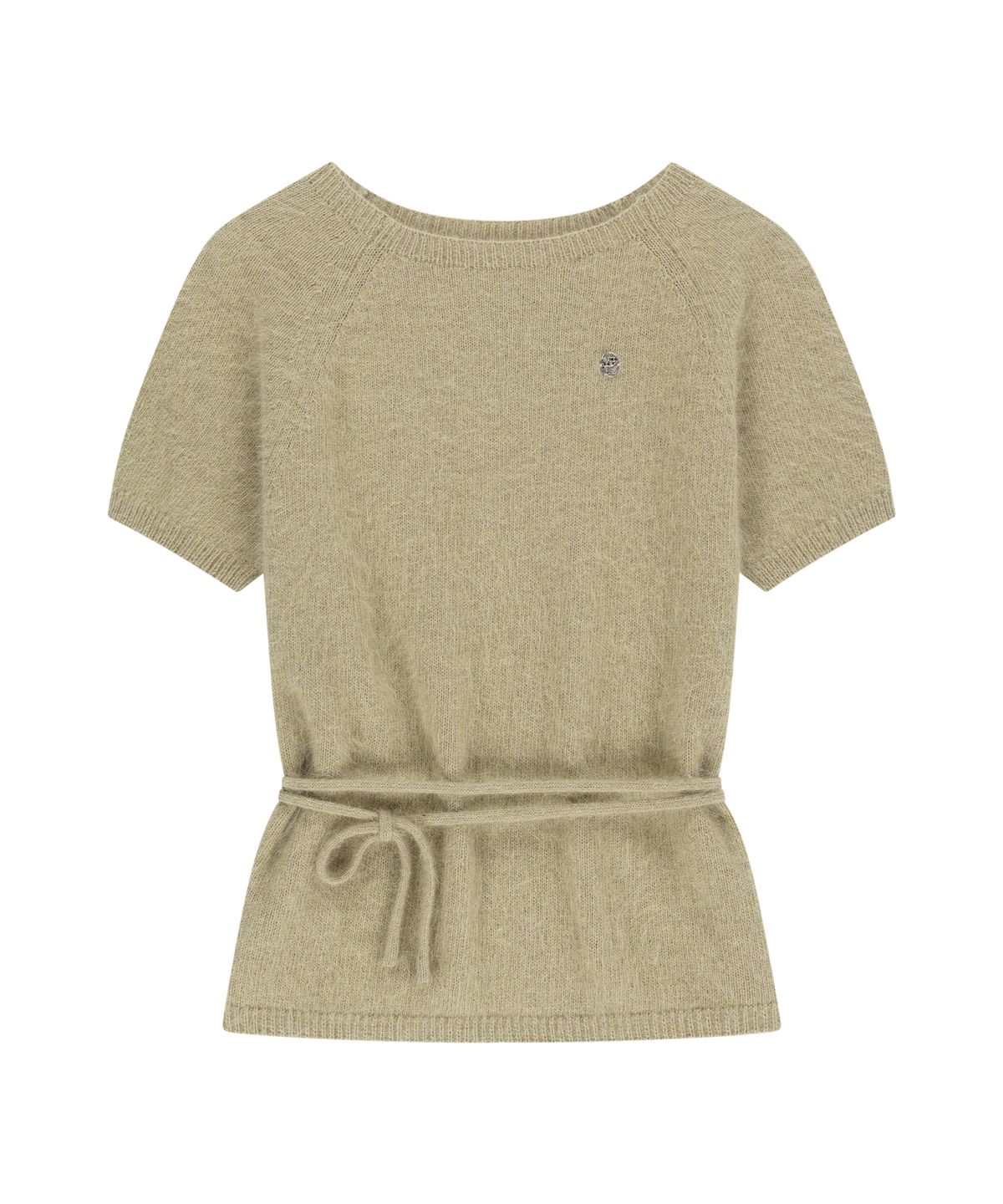 마리떼 프랑소와 저버(MARITHÉ + FRANҪOIS GIRBAUD) W PREMIUM ANGORA BOAT NECK HALF KNIT beige