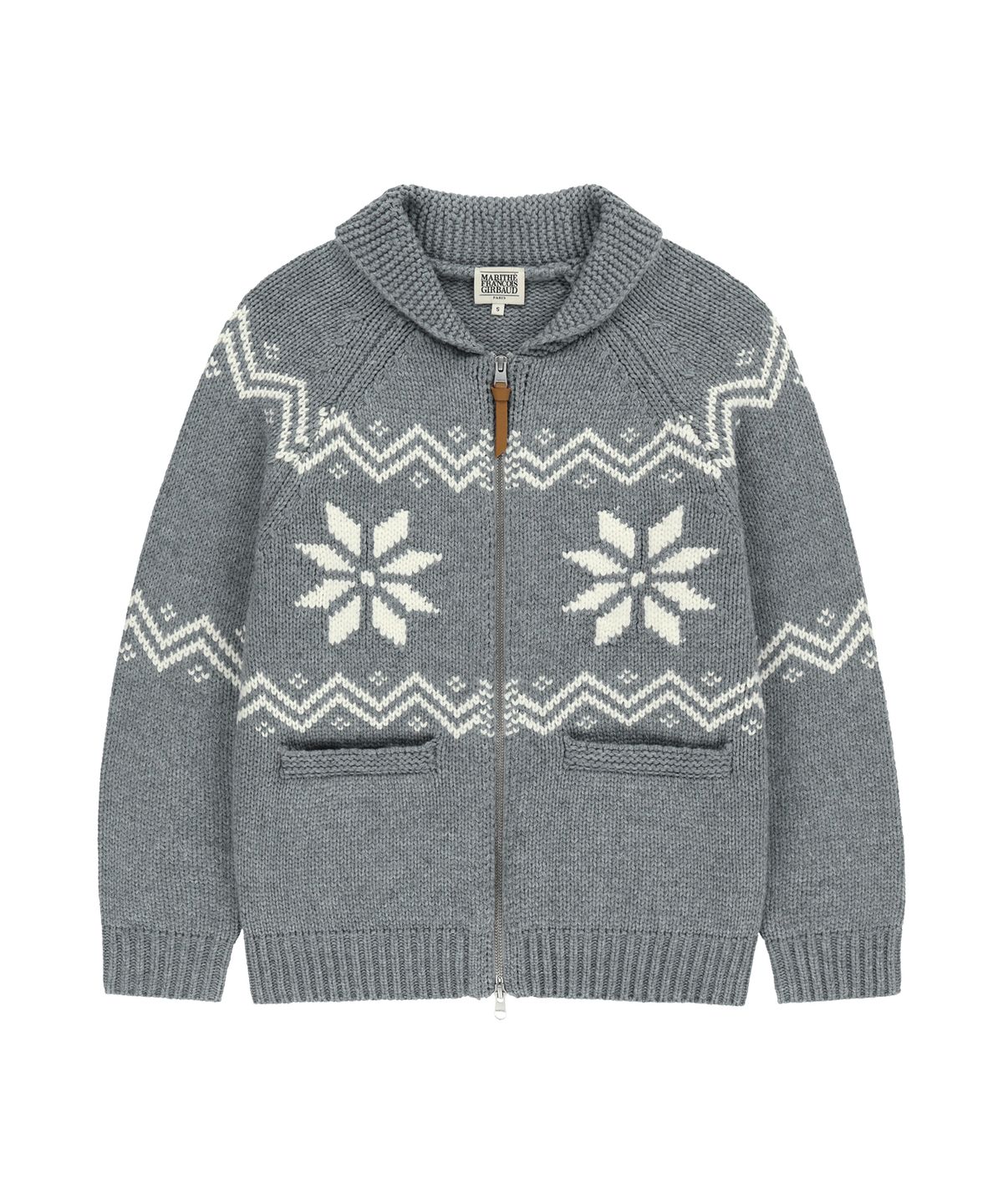 마리떼 프랑소와 저버(MARITHÉ + FRANҪOIS GIRBAUD) NORDIC COWICHAN CARDIGAN melange gray