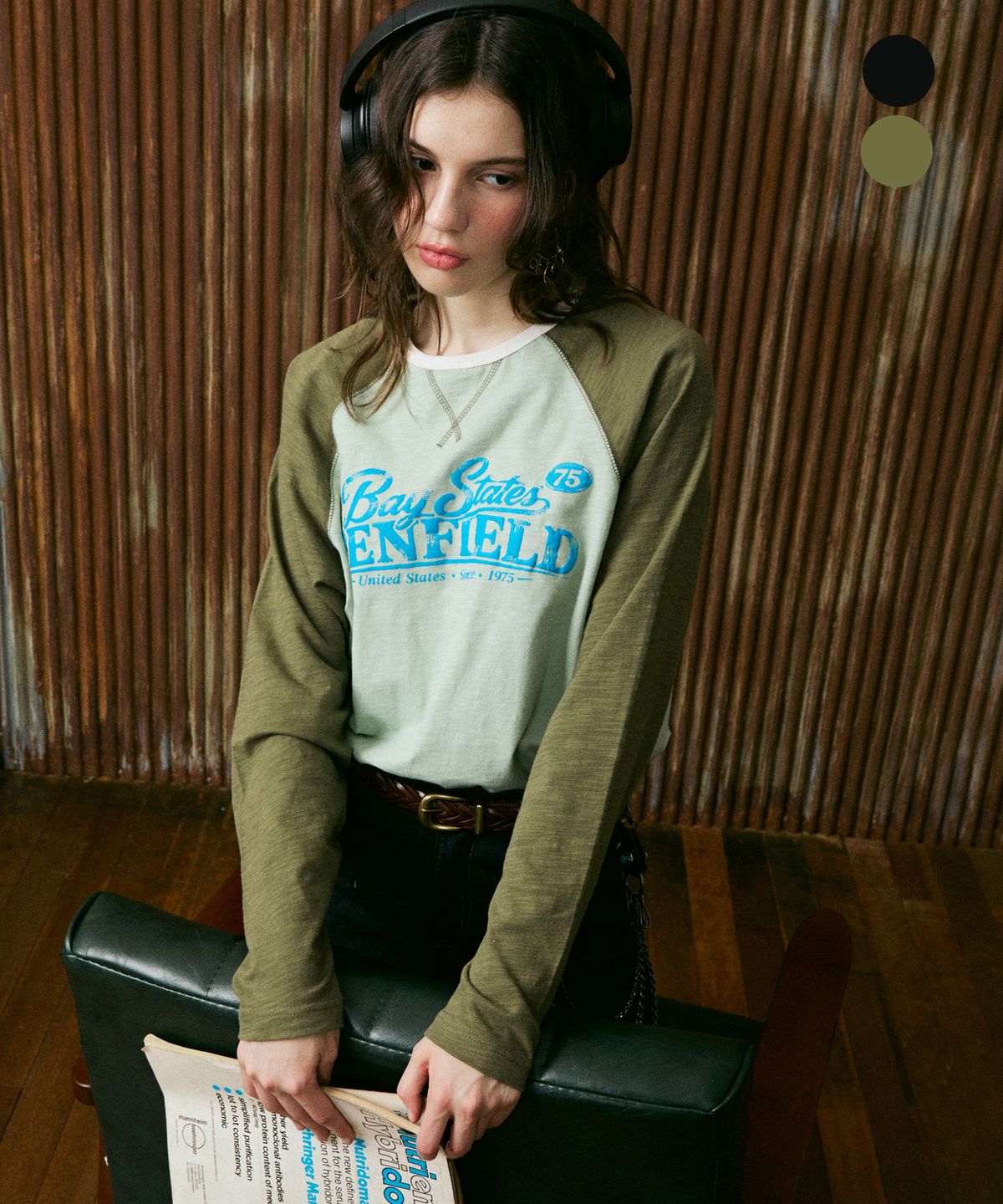 펜필드(PENFIELD) [PF]베이스테이트 래글런 워시드 긴소매 티셔츠_FS3KL21U
