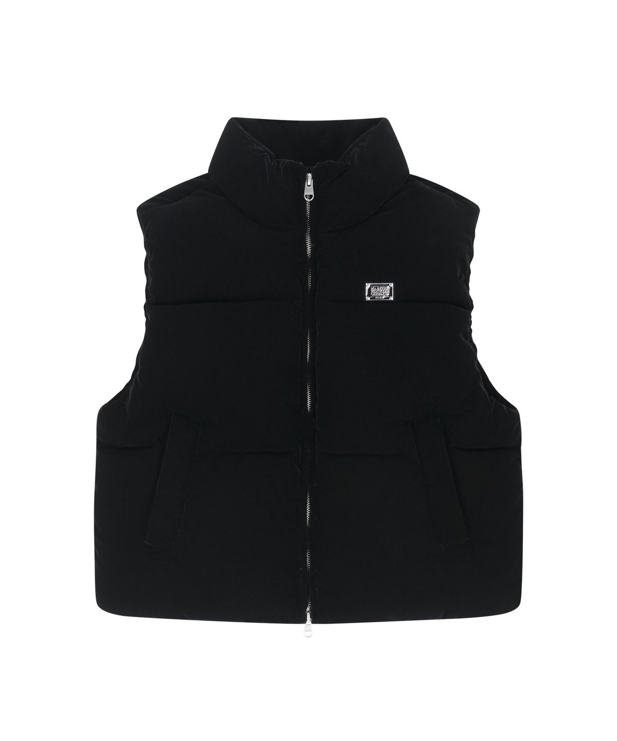 마리떼 프랑소와 저버(MARITHÉ + FRANҪOIS GIRBAUD) W VELVET HIGH NECK DOWN VEST black