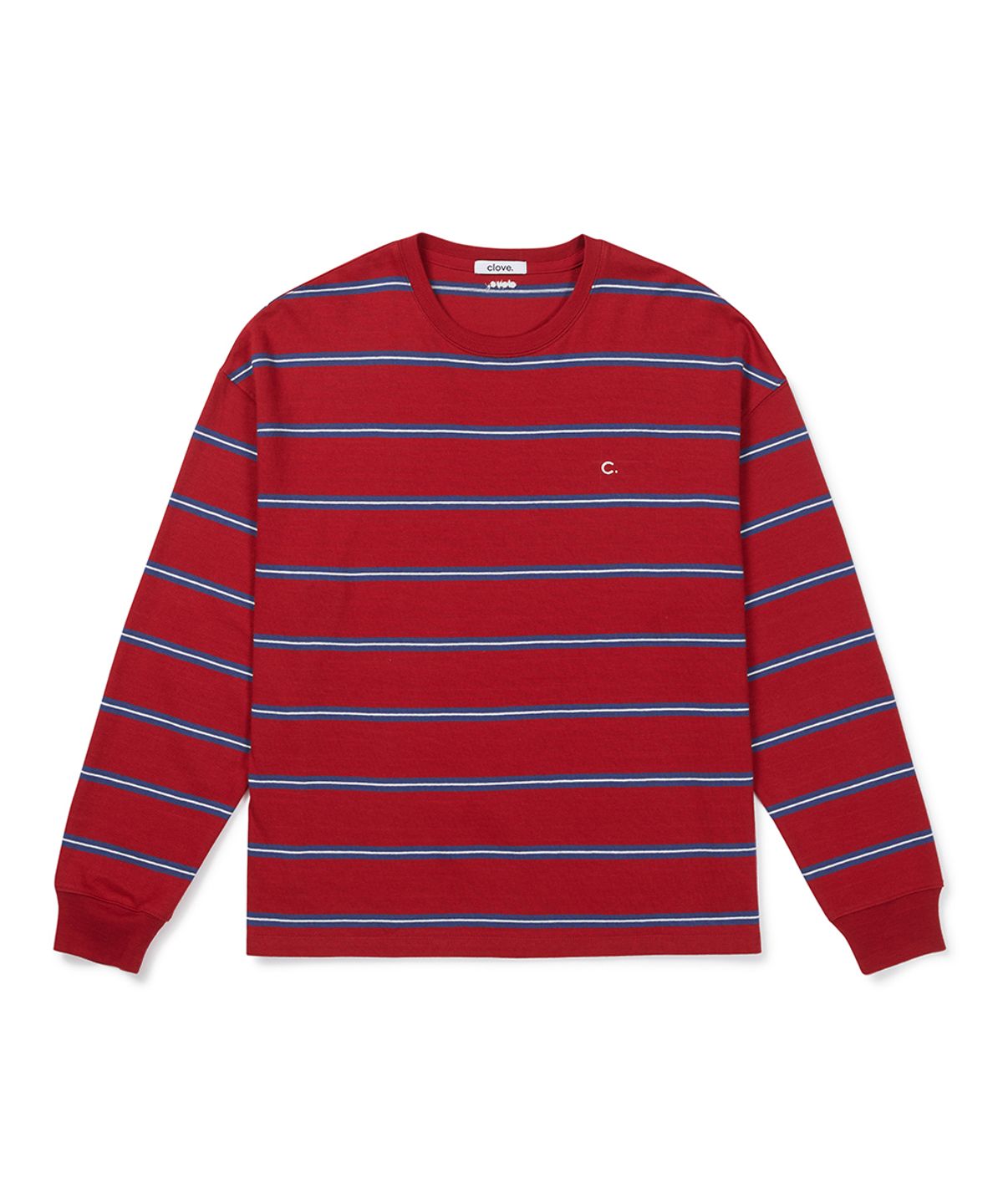 클로브(CLOVE) [26FW clove] Stripe Long Sleeve T-Shirt (Red)