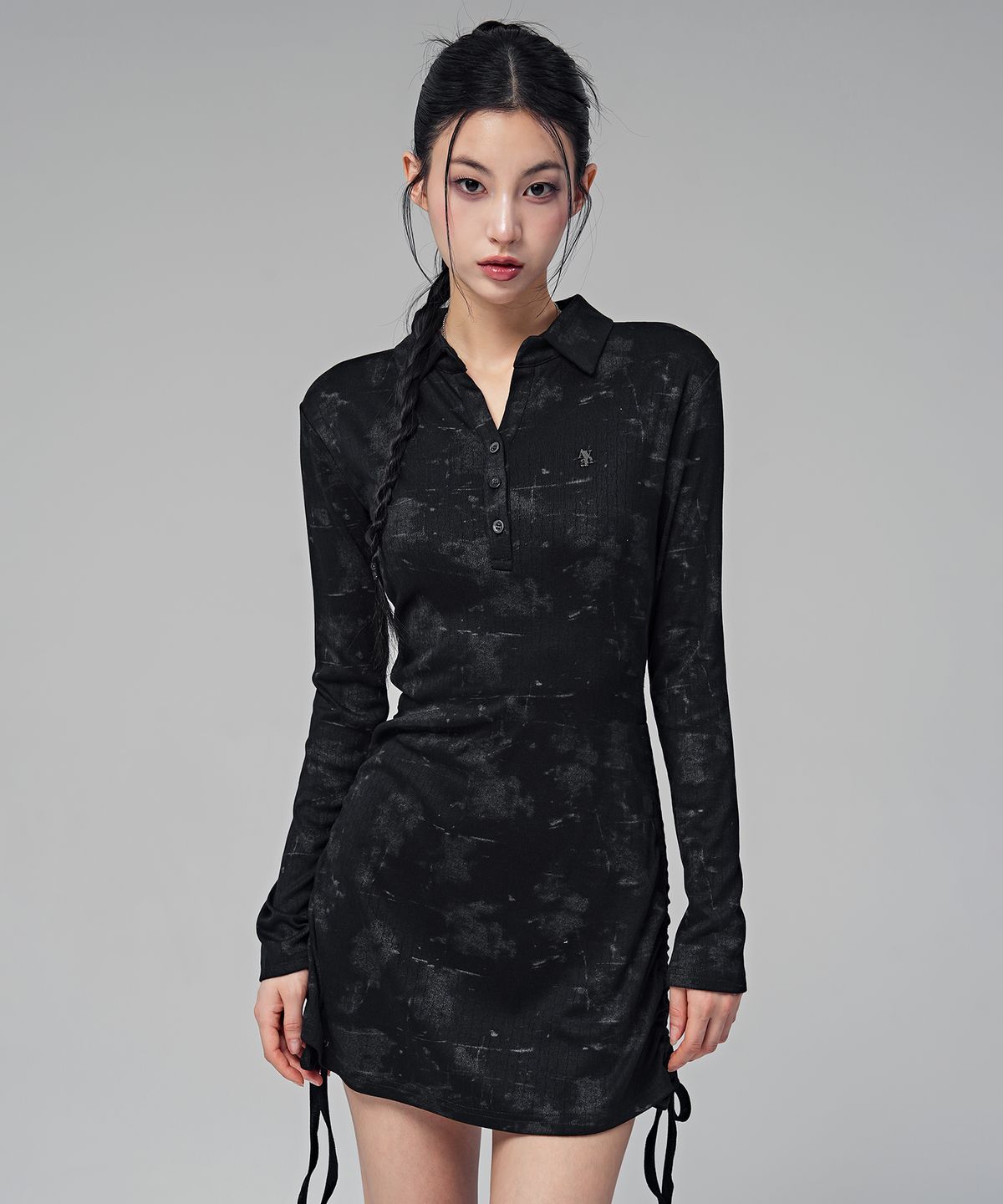 어반드레스(AVANDRESS) 세렌 포그 카라 롱 슬리브 원피스 BLACK