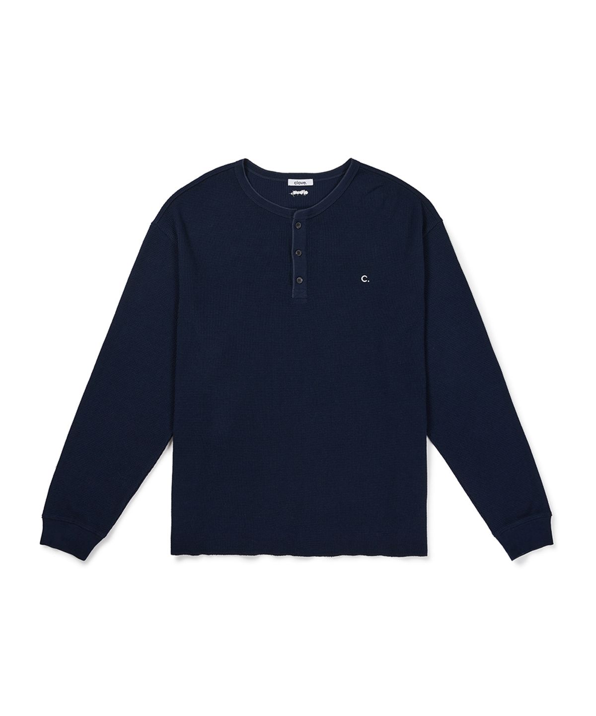 클로브(CLOVE) [26FW clove] Waffle Henley T-Shirt_Men (Navy)