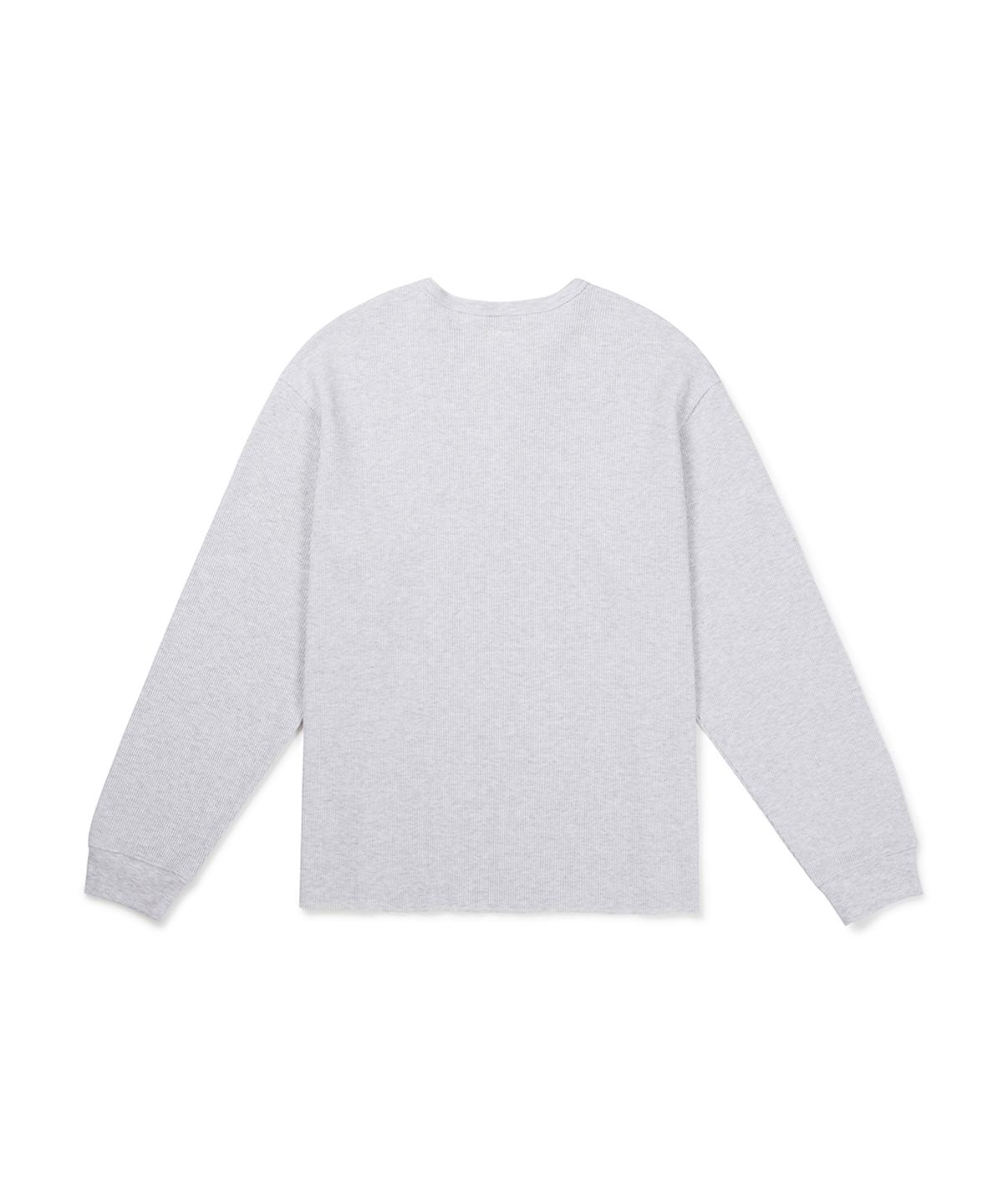 클로브(CLOVE) [26FW clove] Waffle Henley T-Shirt_Men (Light Grey)