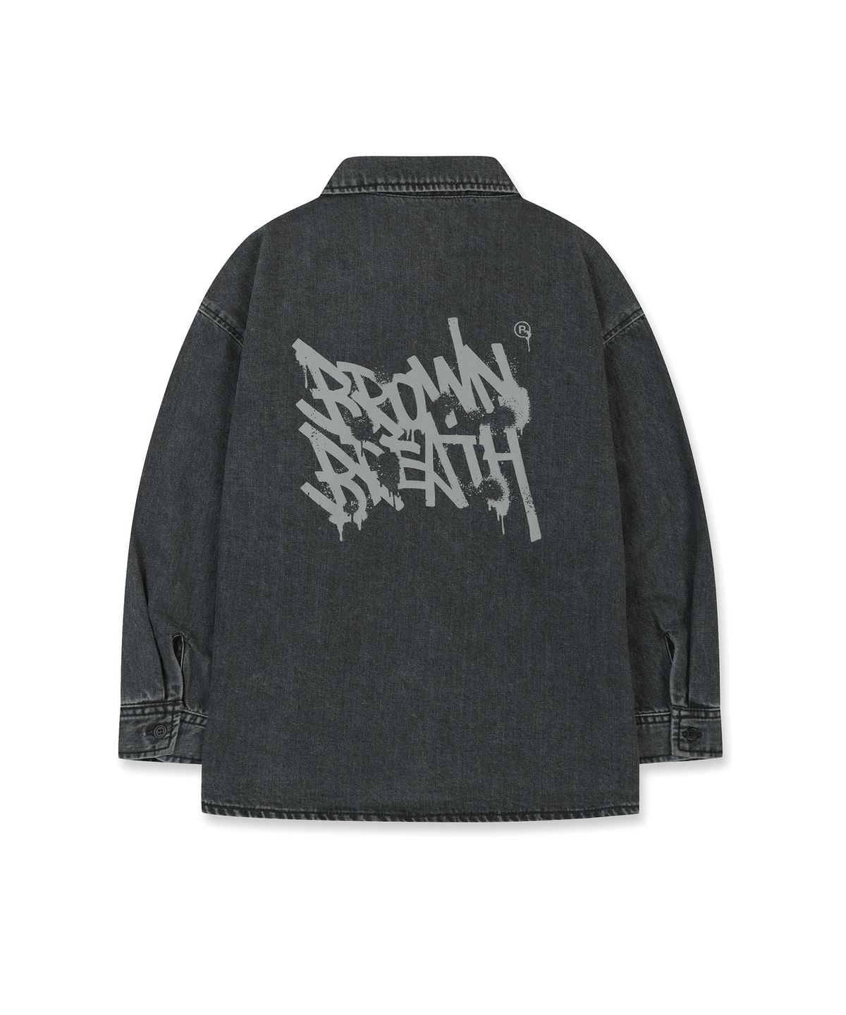 브라운브레스 키즈(BROWNBREATH KIDS) KIDS TAG DENIM SHIRTS - DARK GREY