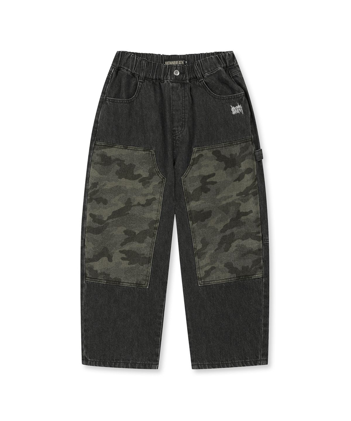 브라운브레스 키즈(BROWNBREATH KIDS) KIDS TAG CAMO POINT DENIM PANTS - DARK GREY