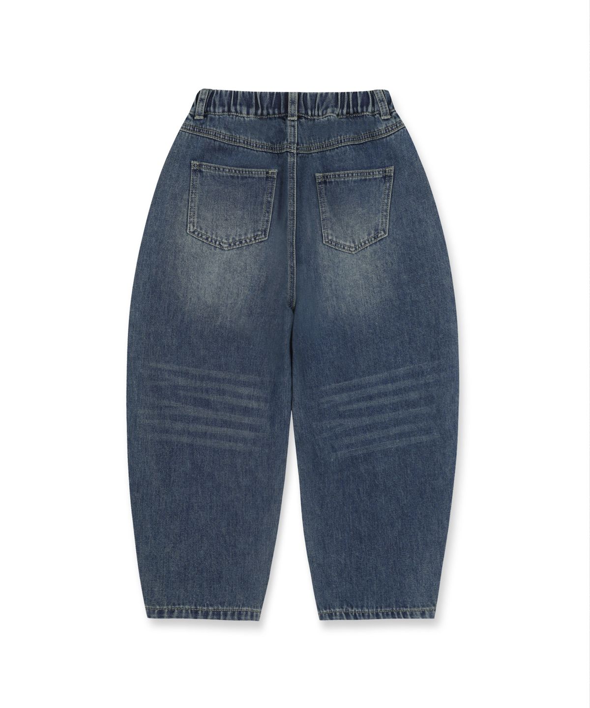브라운브레스 키즈(BROWNBREATH KIDS) KIDS TAG CURVED DENIM PANTS - BLUE