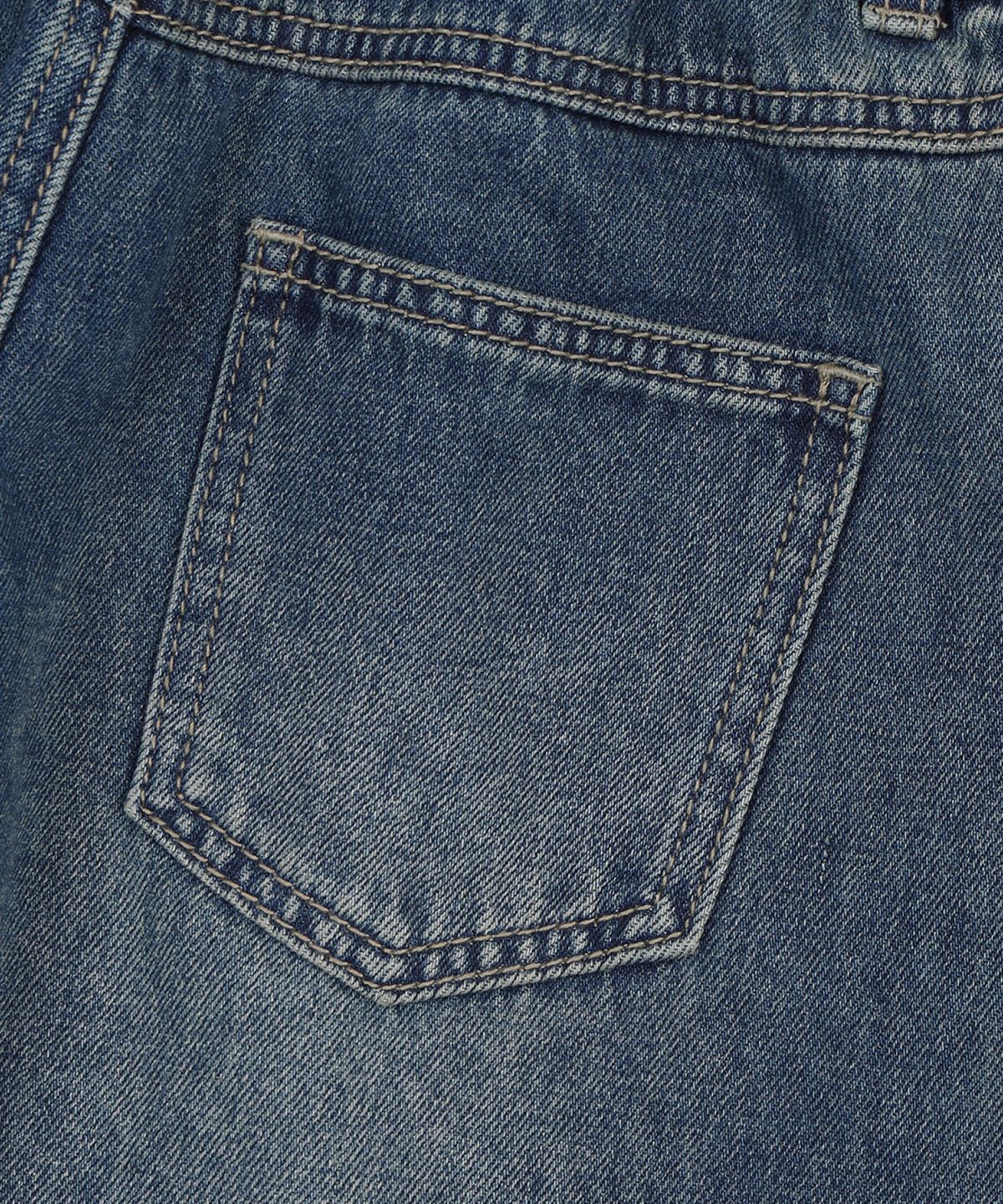 브라운브레스 키즈(BROWNBREATH KIDS) KIDS TAG CURVED DENIM PANTS - BLUE