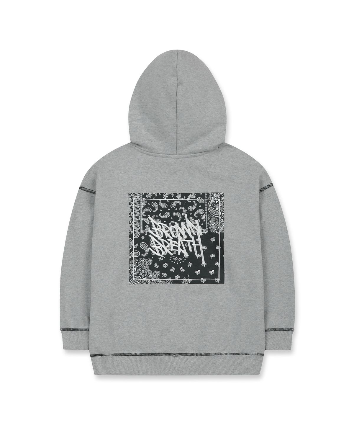 브라운브레스 키즈(BROWNBREATH KIDS) KIDS PAISELY GRAPHIC HOODIE - M/GREY