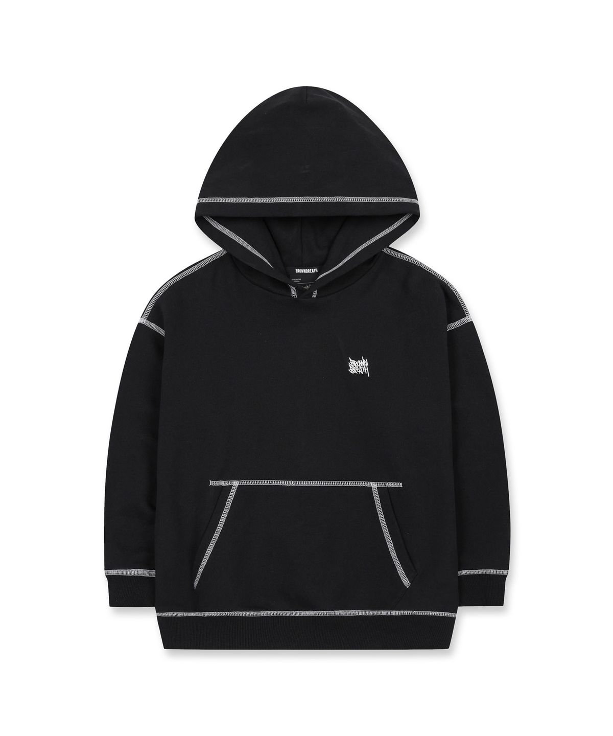 브라운브레스 키즈(BROWNBREATH KIDS) KIDS PAISELY GRAPHIC HOODIE - BLACK
