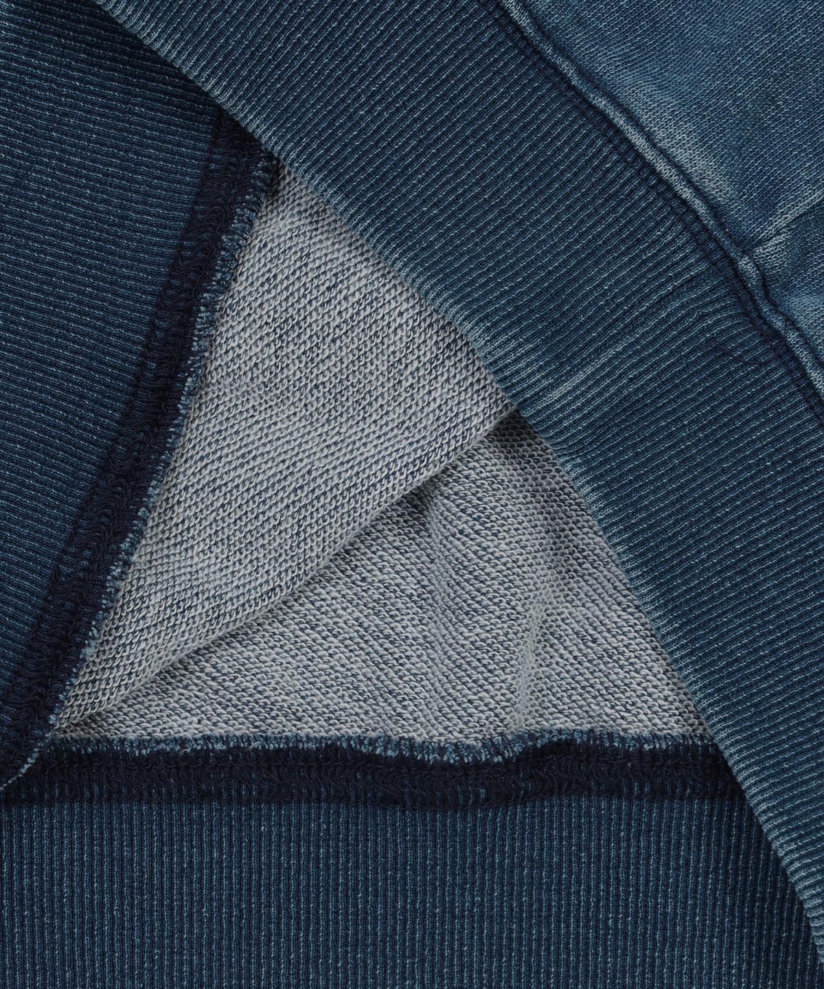 브라운브레스 키즈(BROWNBREATH KIDS) KIDS DENIM RAW CUT CREWNECK - NAVY