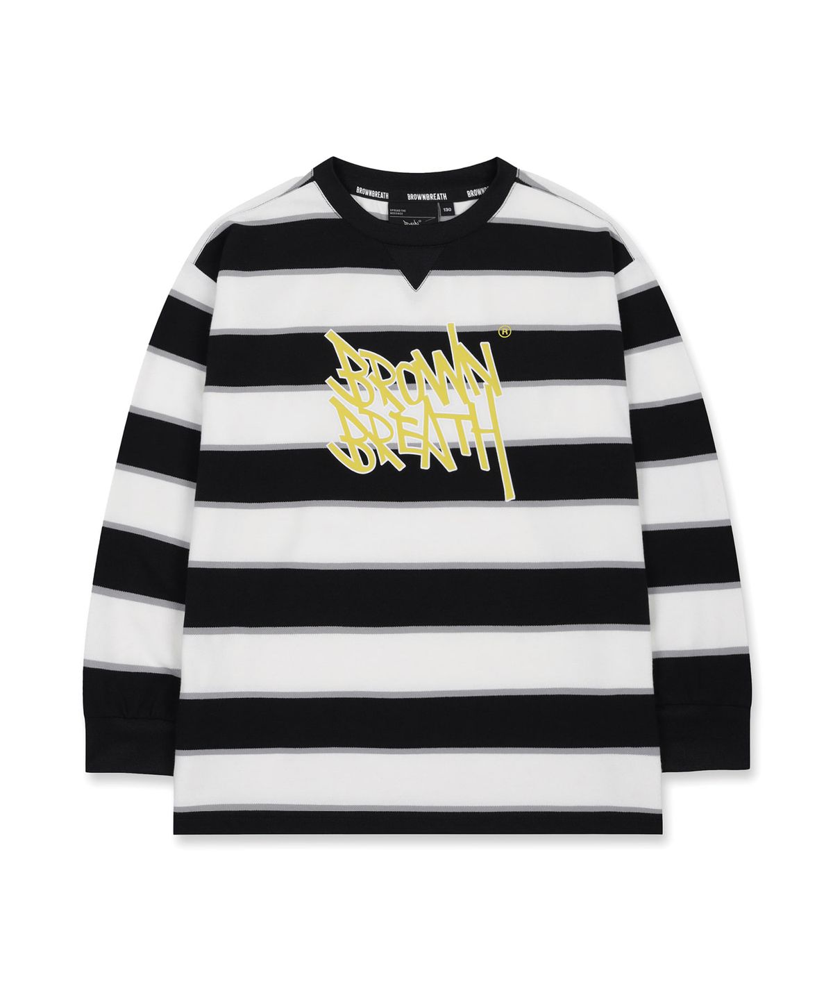 브라운브레스 키즈(BROWNBREATH KIDS) KIDS RUGBY STRIPE LONG SLEEVE - BLACK