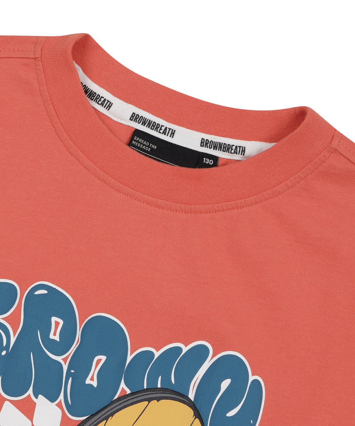 브라운브레스 키즈(BROWNBREATH KIDS) KIDS CHECKER BOARD LONG SLEEVE - RED ORANGE