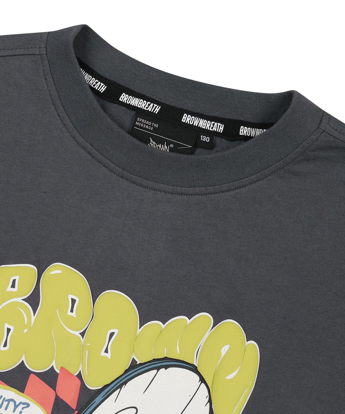 브라운브레스 키즈(BROWNBREATH KIDS) KIDS CHECKER BOARD LONG SLEEVE - DARK GREY