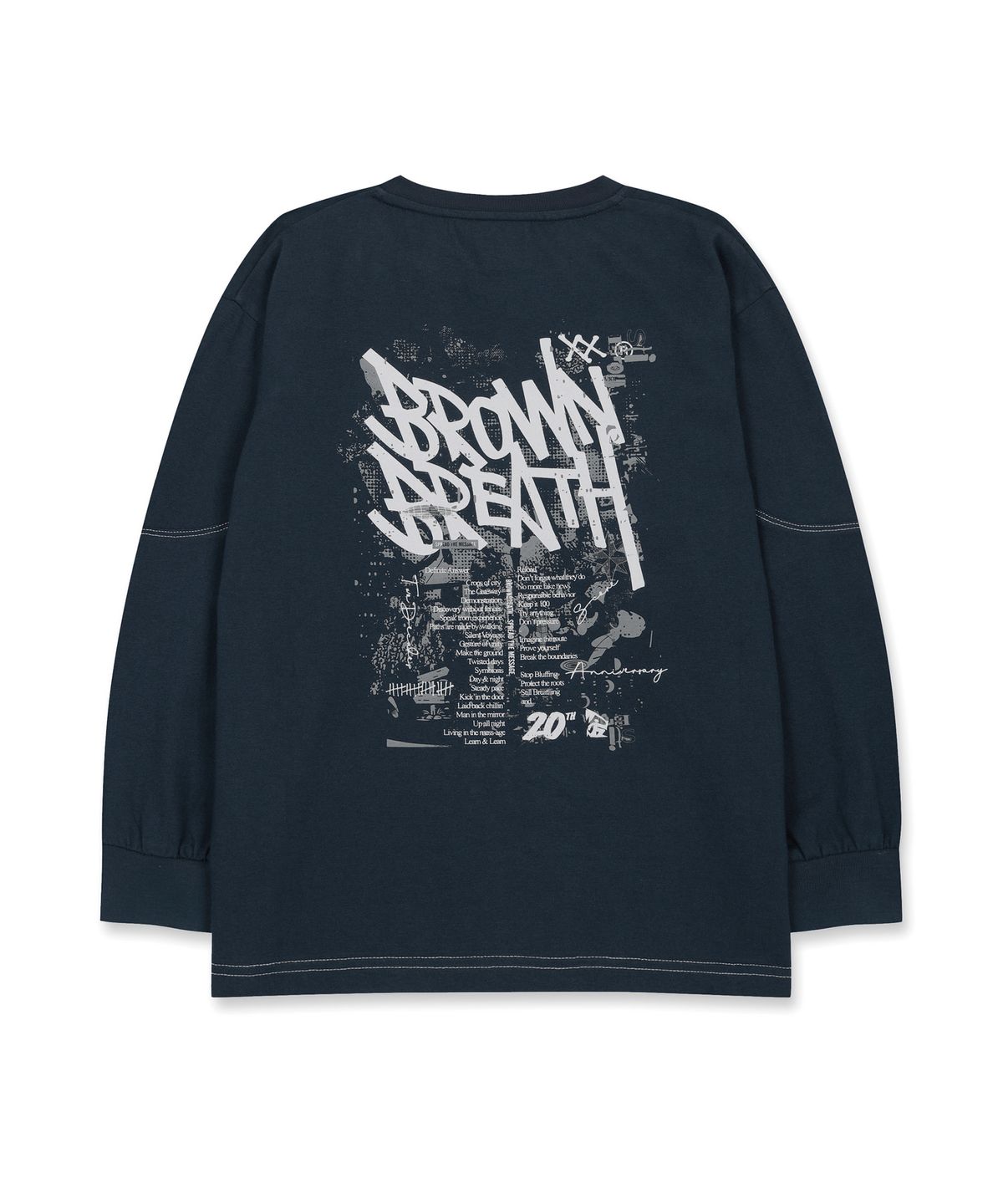 브라운브레스 키즈(BROWNBREATH KIDS) KIDS 20TH ANNIV TAG LONGSLEEVE - NAVY