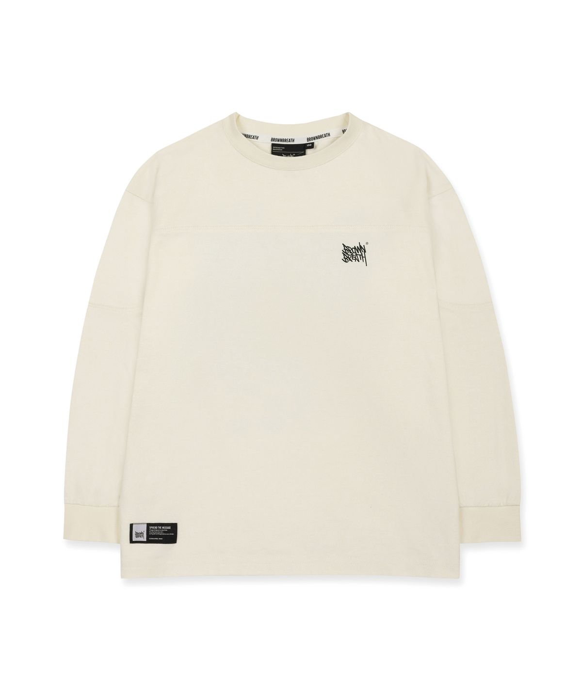 브라운브레스 키즈(BROWNBREATH KIDS) KIDS 20TH ANNIV TAG LONGSLEEVE - CREAM