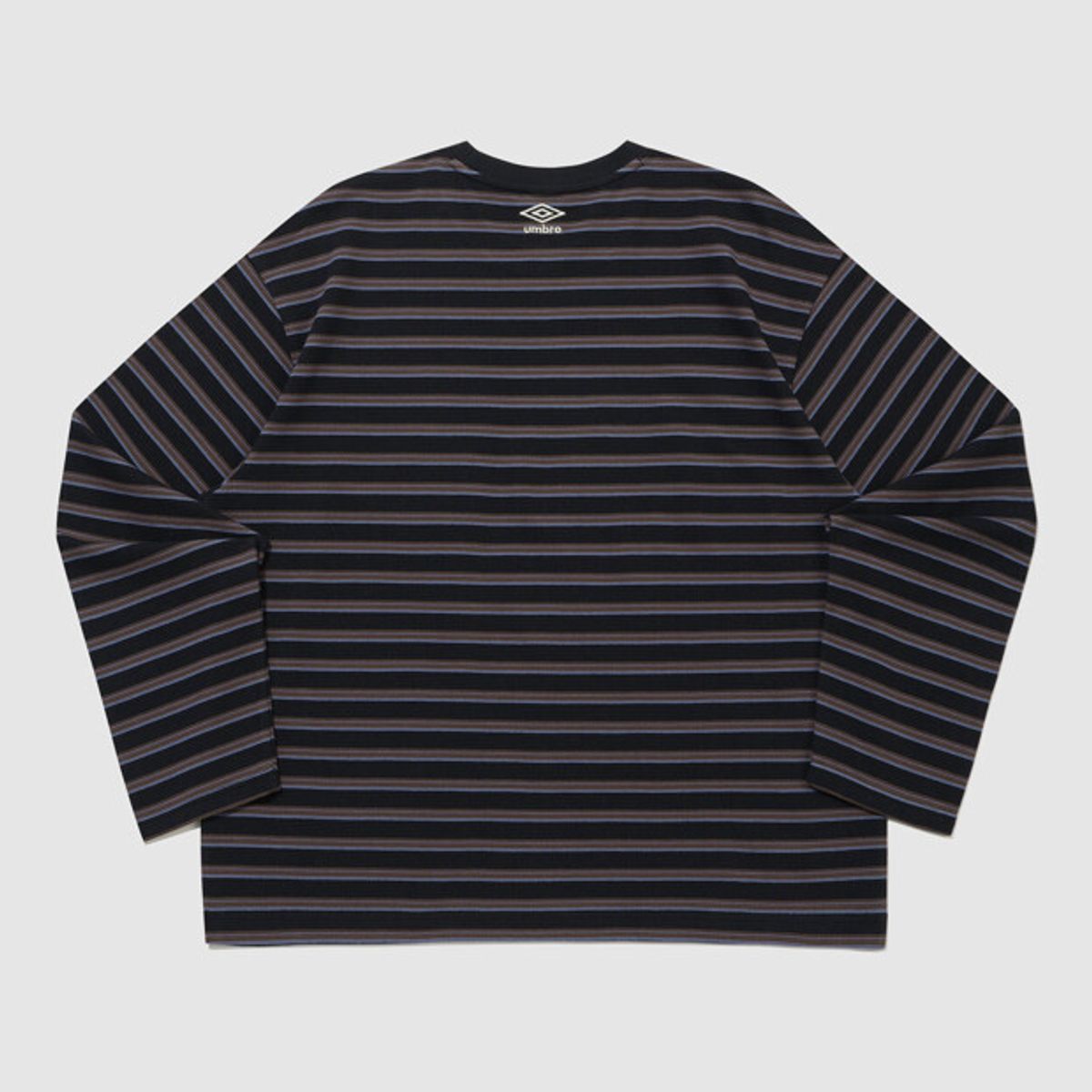 엄브로(UMBRO) 코튼 와플 스트라이프 긴팔 티셔츠 블랙 UR321CRL93