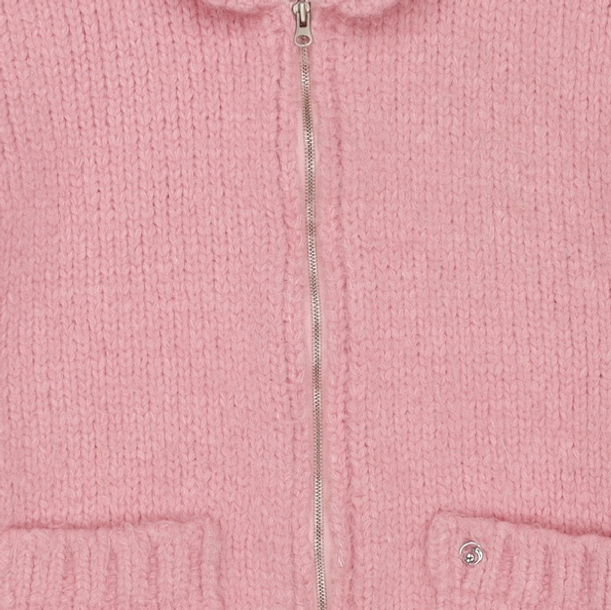 오헤시오(OHESHIO) collar two way zip-up cardigan (Pink) XL