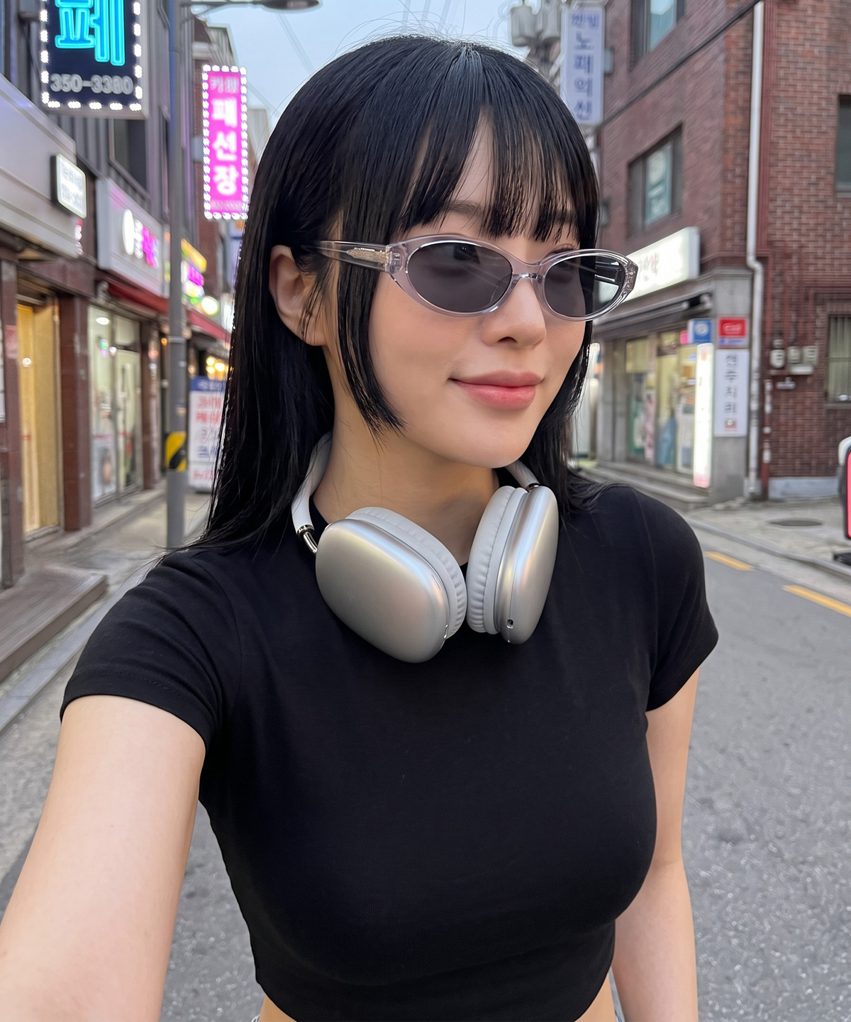 버튼서울(BUTTON SEOUL) 빈티지 라인 오벌 선글라스