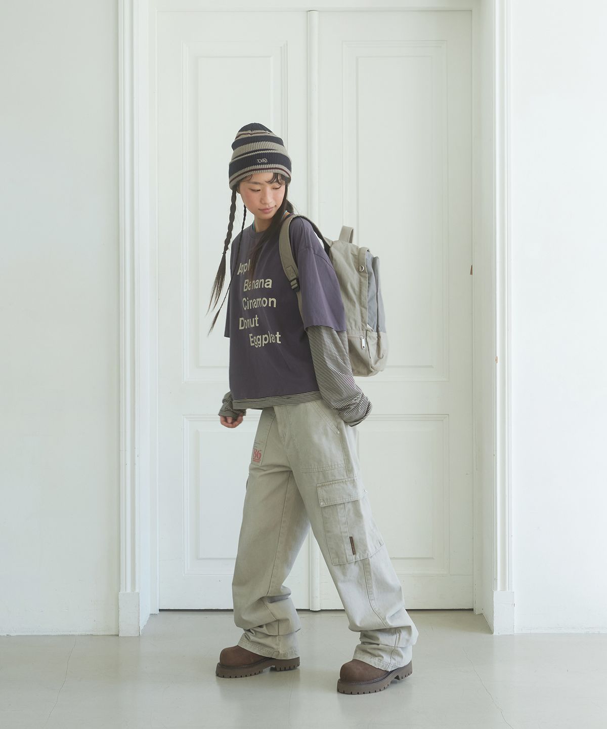 데프가먼츠(DEFGARMENTS) STRIPE STAR BACKPACK [2COLOR]