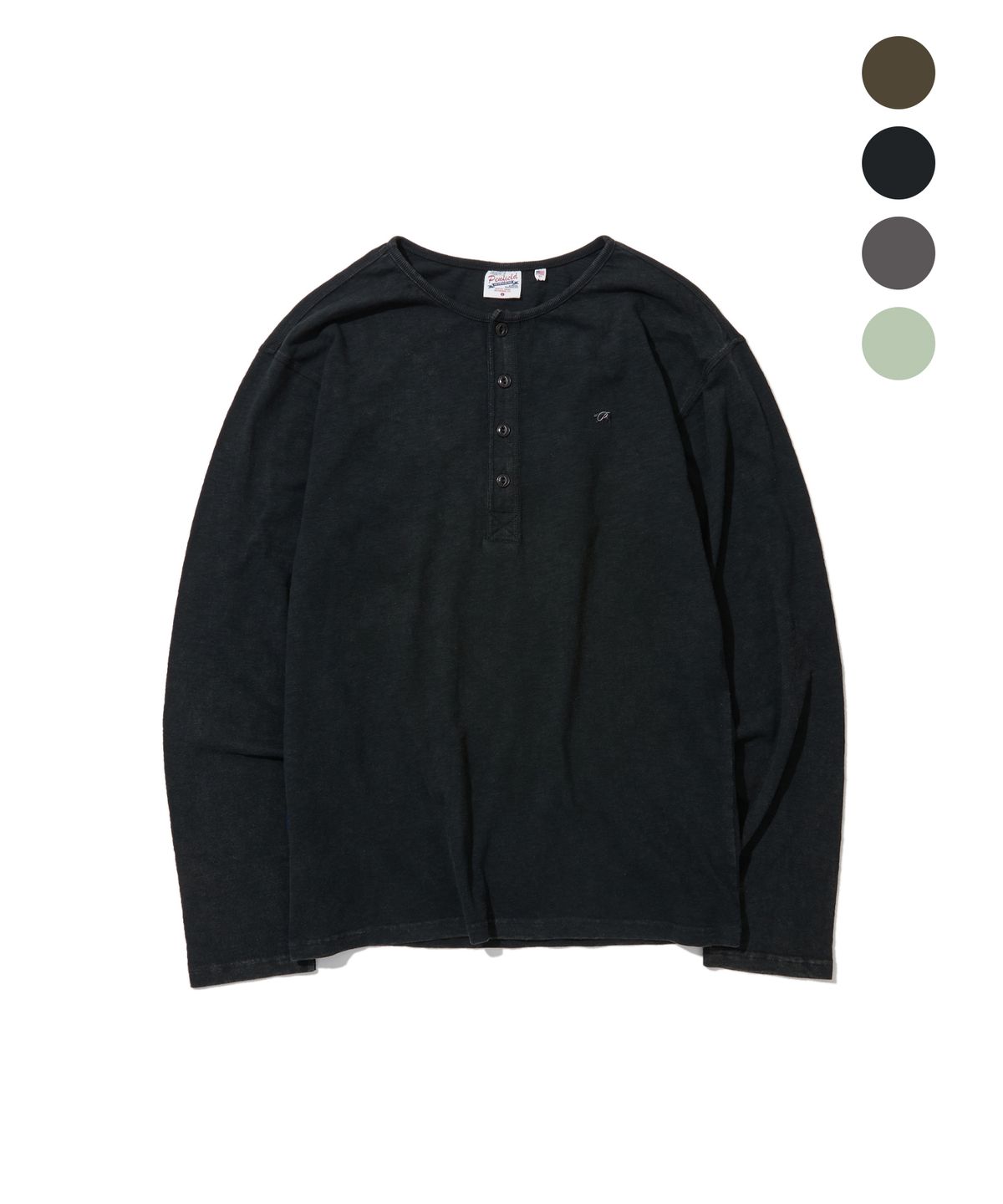 펜필드(PENFIELD) [PF]코튼 슬럽 워시드 헨리넥 긴소매 티셔츠_FS3KL01U