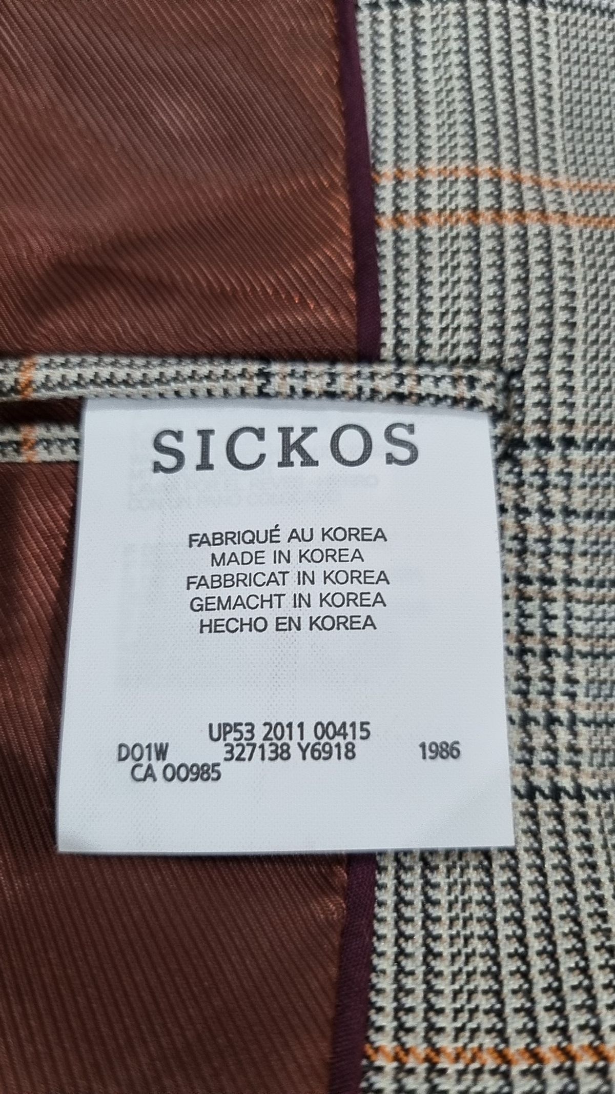 식코스(SICKOS) 슈트/블레이저 재킷 FREE