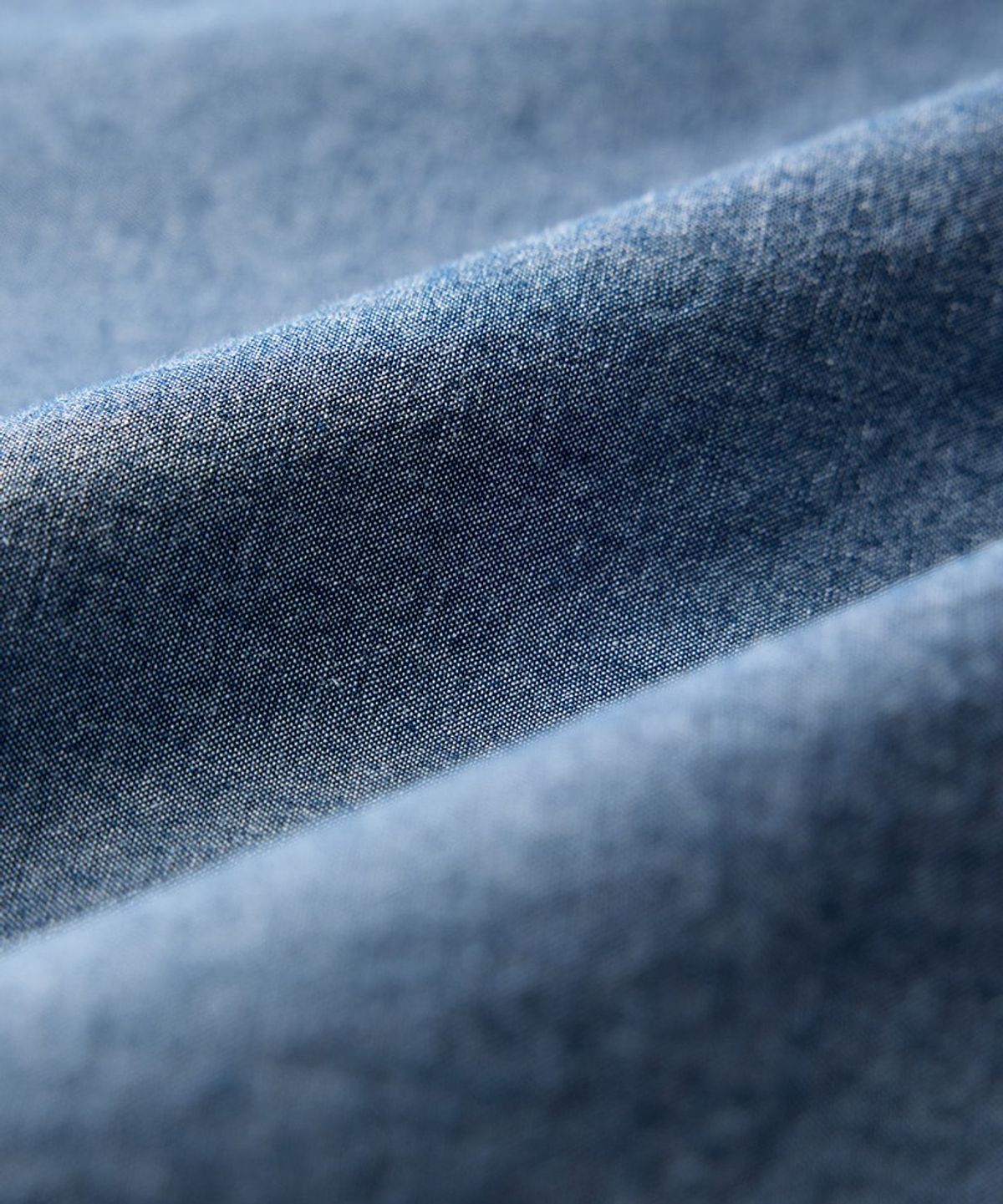 건지 울른스(Guernsey Woollens) 샴브레이 워크 셔츠 5.5oz - 제트 블루