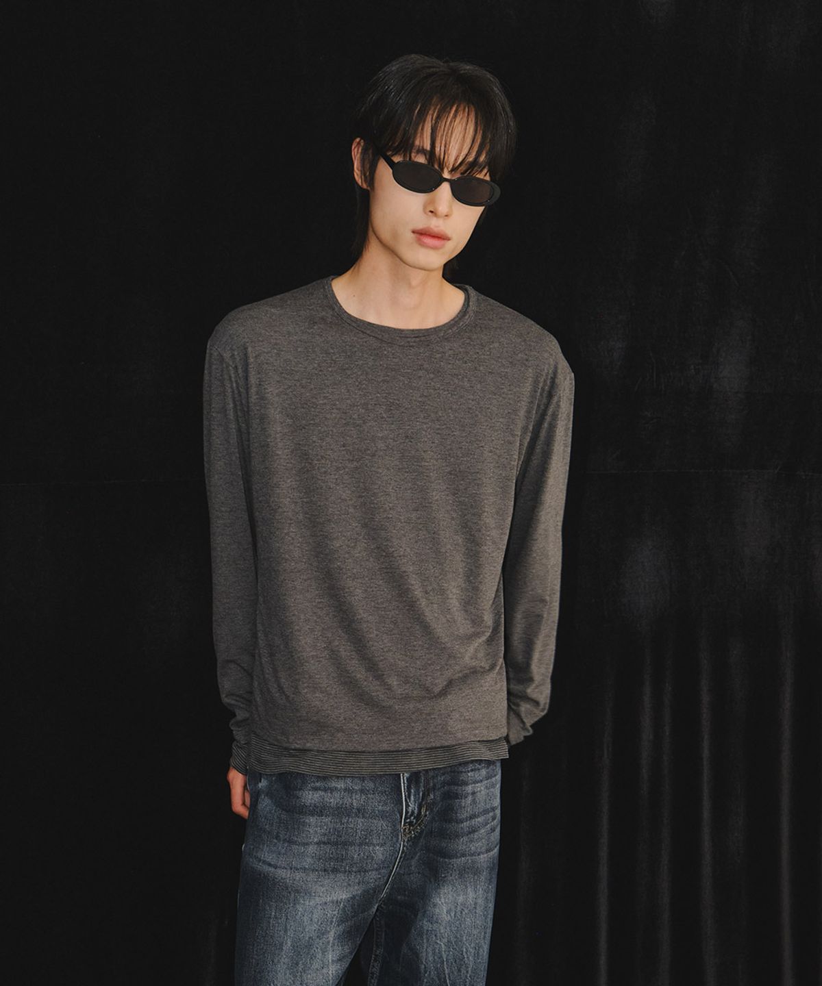 이코르(ECORR) [SET] 워셔블 레이어드 롱슬리브 세트