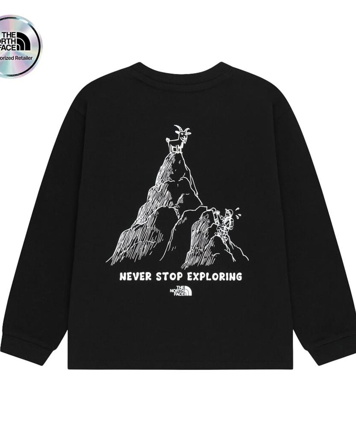 노스페이스 키즈(THE NORTH FACE KIDS) 키즈 데이클라임 긴팔 티 NT7TS53T_BLK