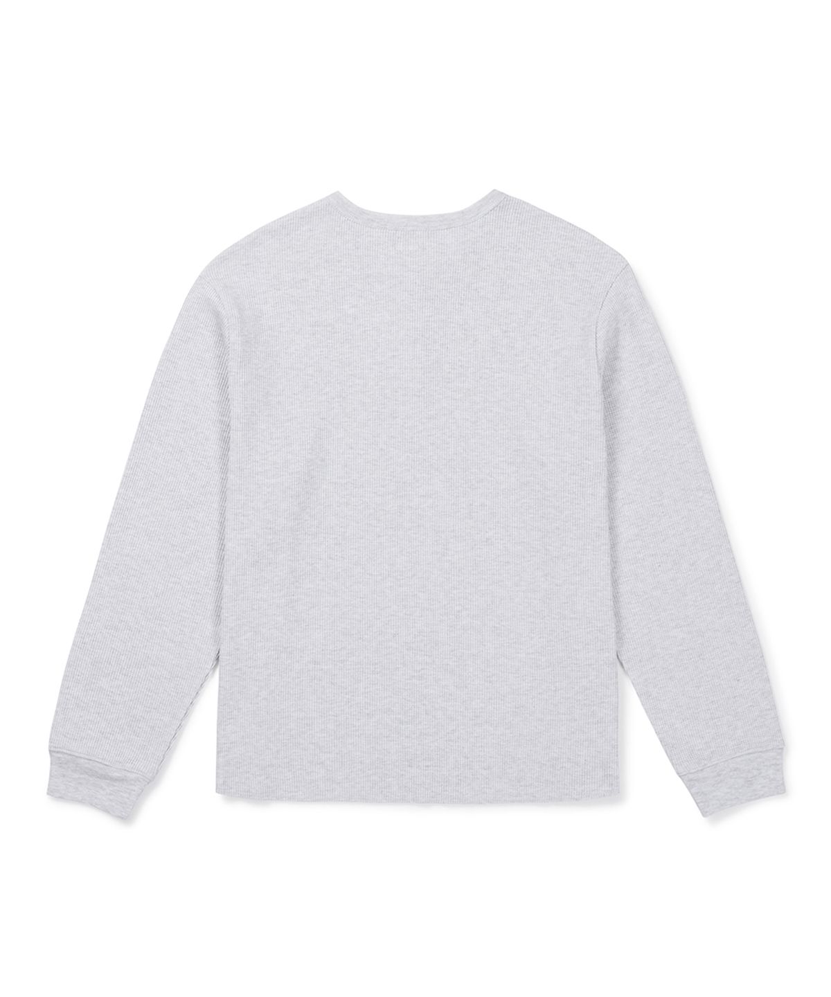 클로브(CLOVE) [26FW clove] Waffle Henley T-Shirt (Light Grey)
