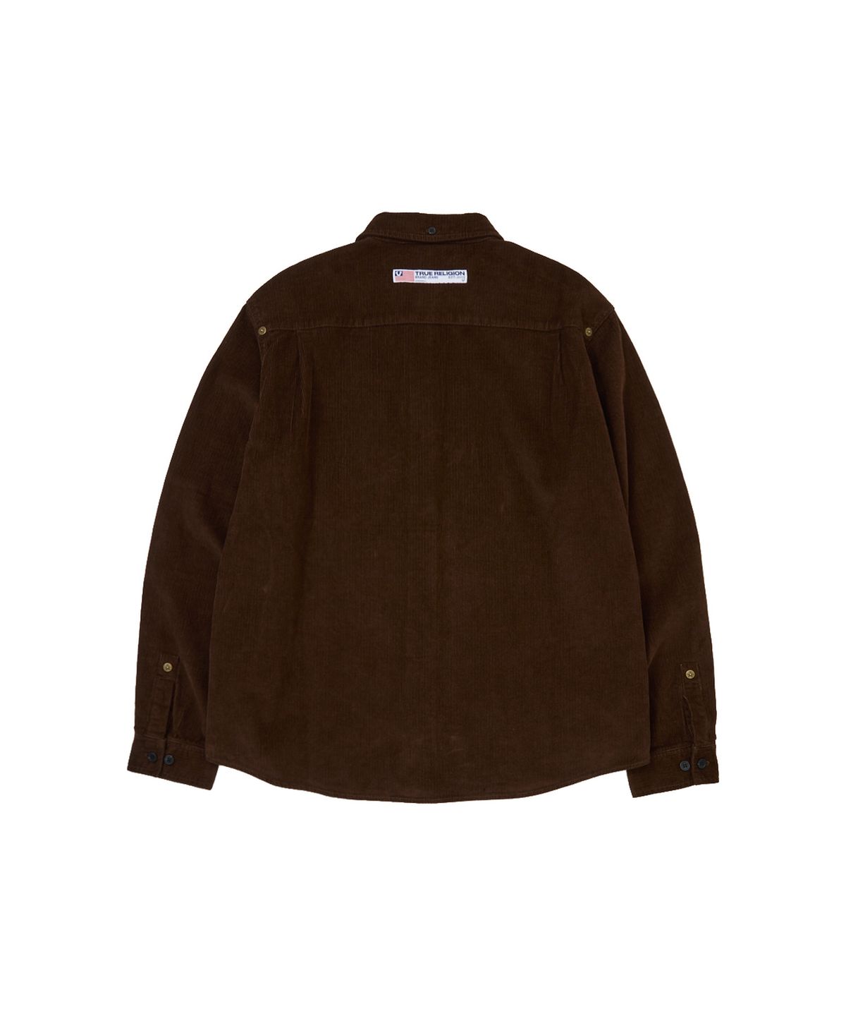 트루릴리젼(TRUERELIGION) Coduroy Single Pocket Shirt (Washed) - WASHED BROWN