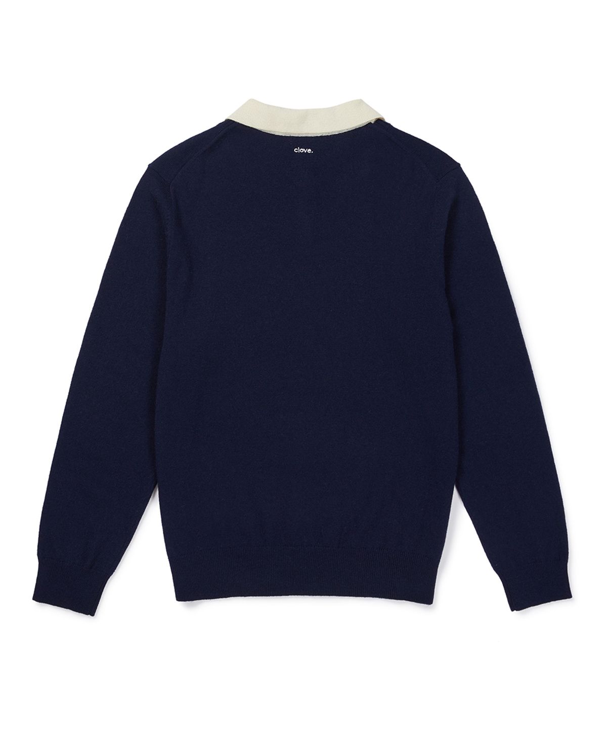 클로브(CLOVE) [26FW clove] Contrast Collar Knit Pullover_Men (Navy)