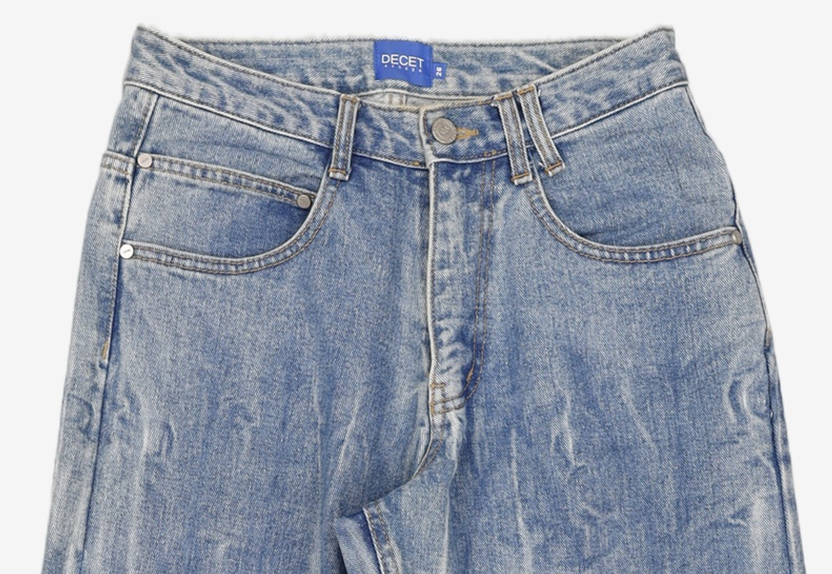 데케트(DECET) Mid Rise Wide Jeans DCPT027BlueCenter 26