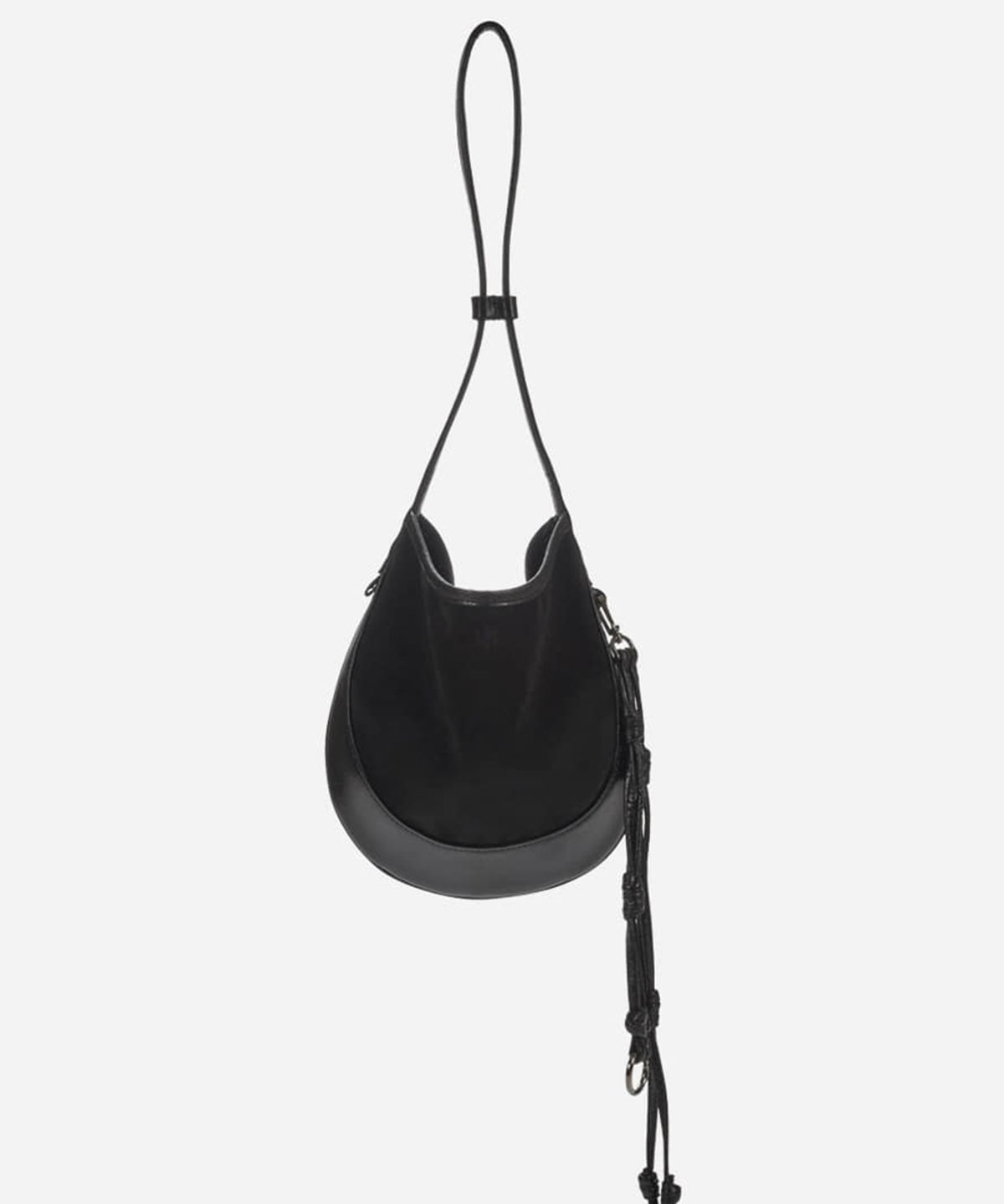 콰니(KWANI) Curvee Hobo Bag Suede Mini Black