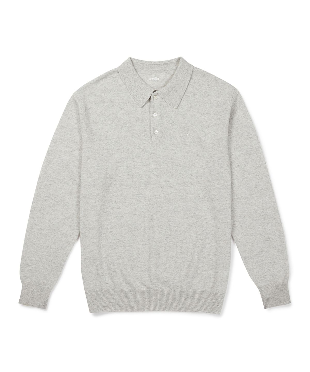 클로브(CLOVE) [26FW clove] Basic Collared Knit Pullover_Men (Light Grey)