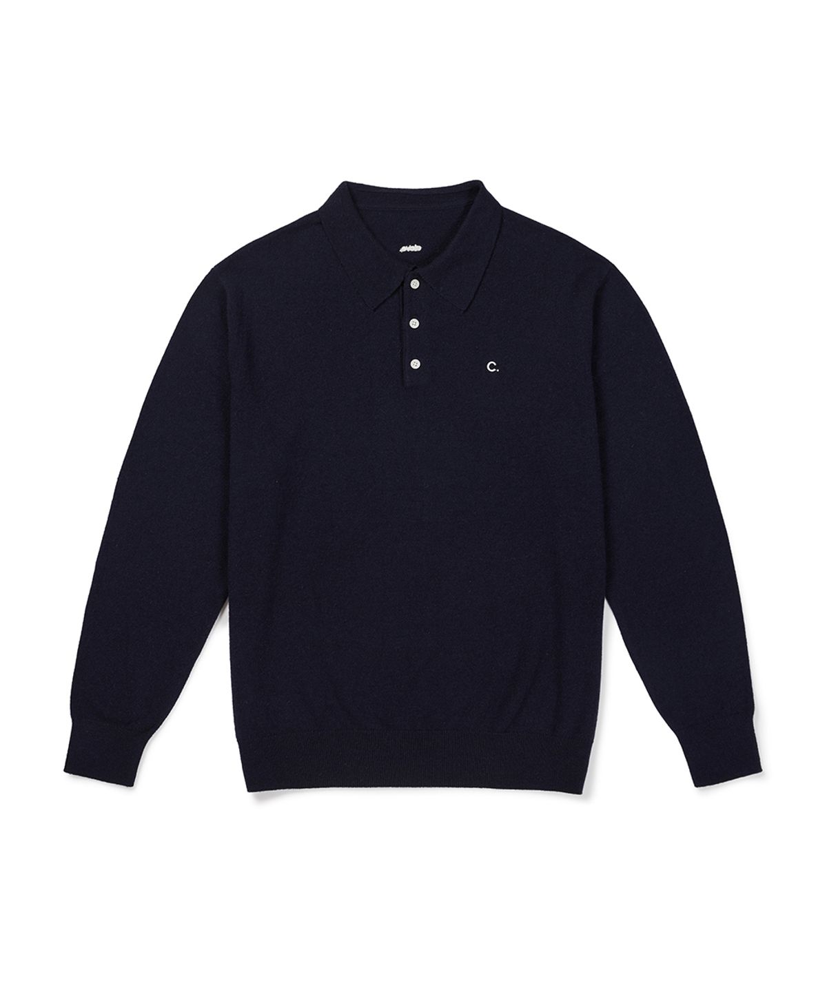 클로브(CLOVE) [26FW clove] Basic Collared Knit Pullover_Men (Navy)