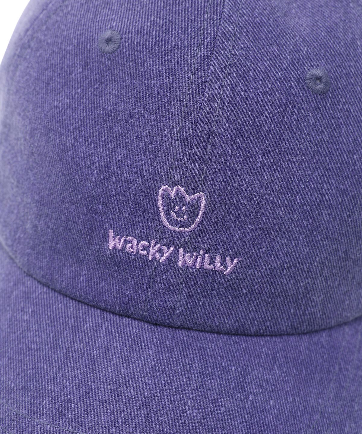 와키윌리(WACKY WILLY) 피그먼트 워싱 볼캡 퍼플