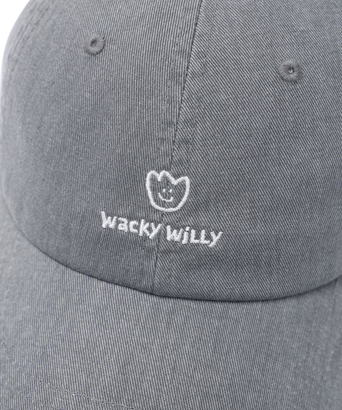 와키윌리(WACKY WILLY) 피그먼트 워싱 볼캡 그레이