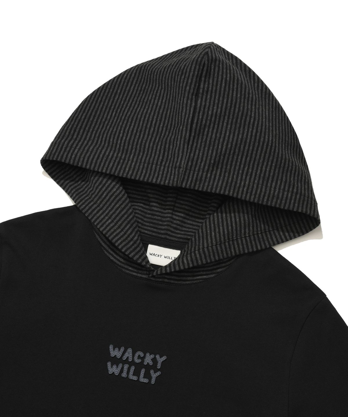 와키윌리(WACKY WILLY) 우먼스 레이어드 후드 롱슬리브 그레이