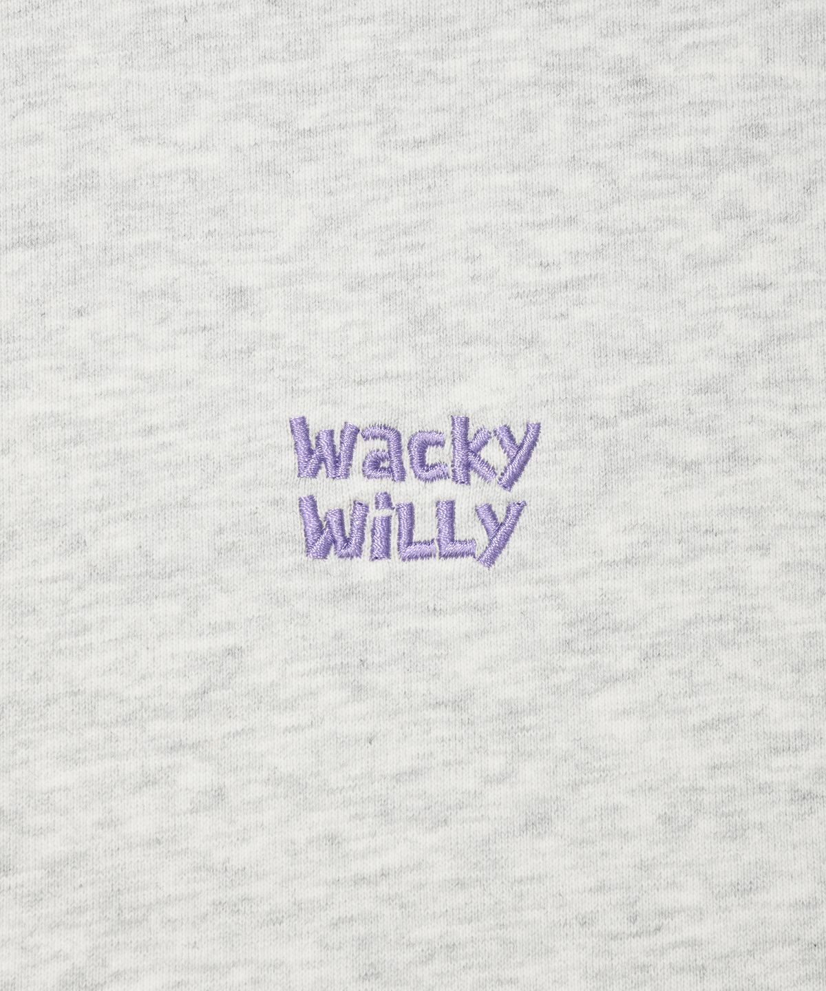 와키윌리(WACKY WILLY) 백 프린팅 스케치 레터링 맨투맨 그레이
