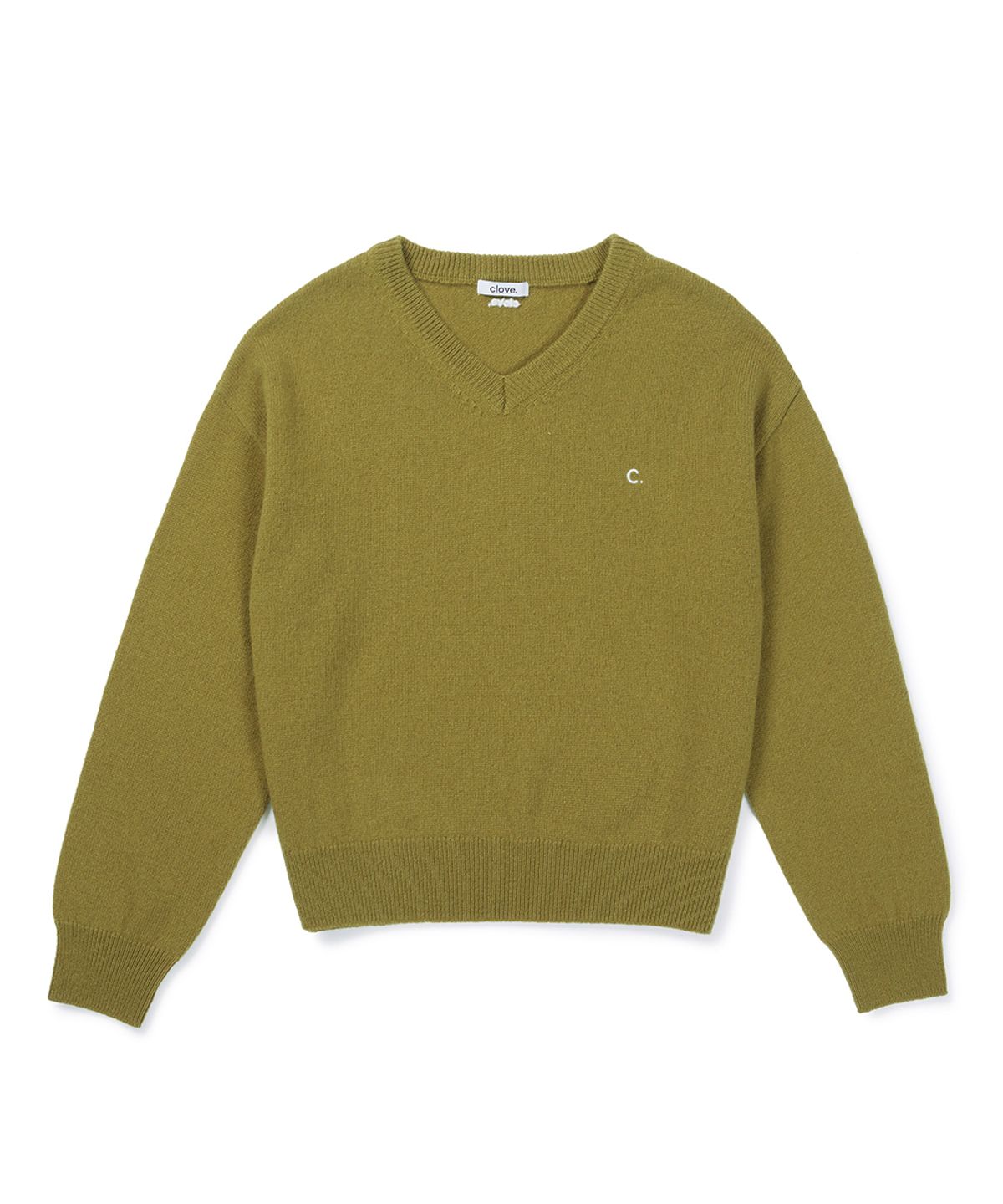 클로브(CLOVE) [26FW clove] V-Neck Knit Pullover (Olive)