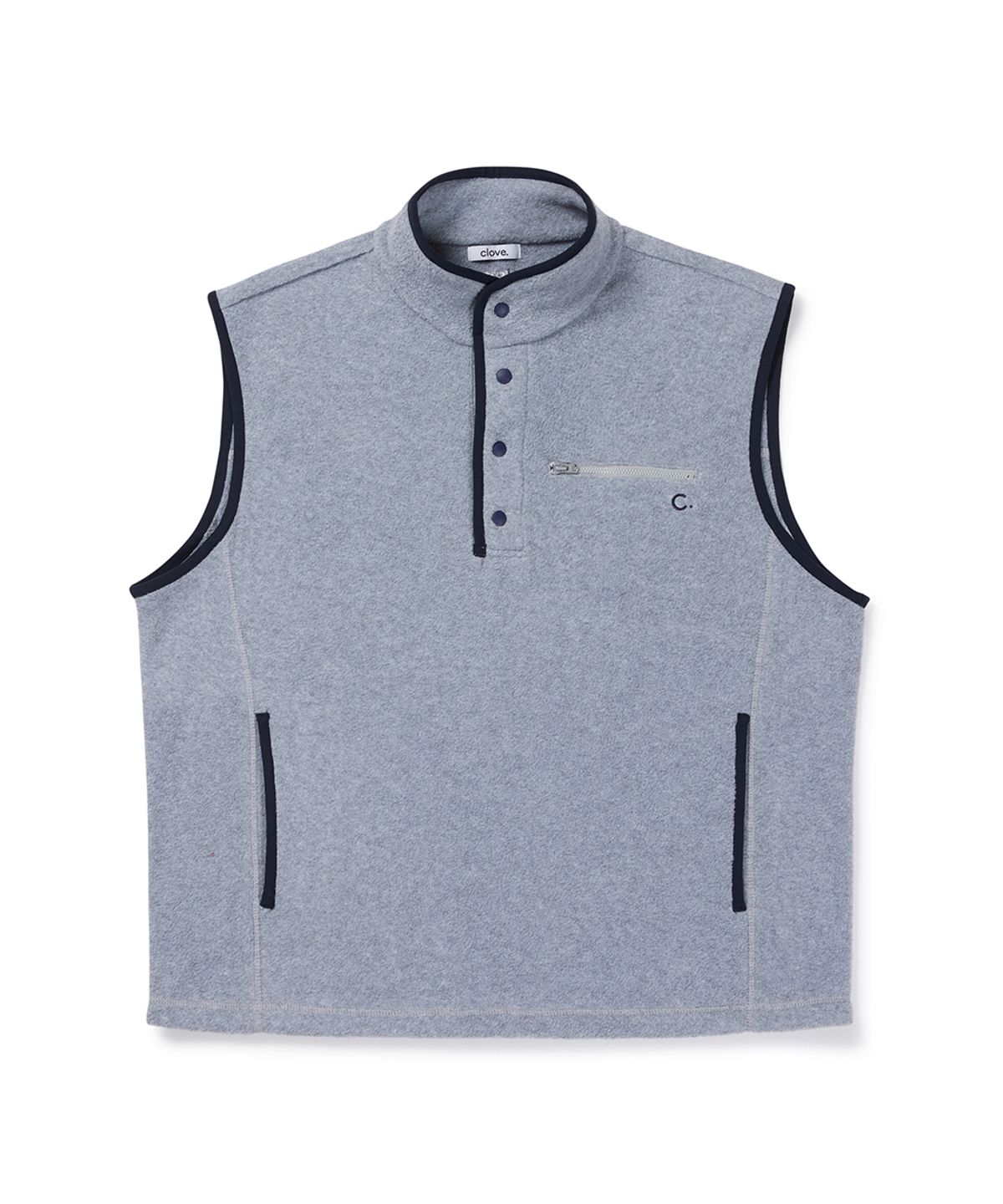 클로브(CLOVE) [26FW clove] Fleece Open Vest_Men (Light Grey)