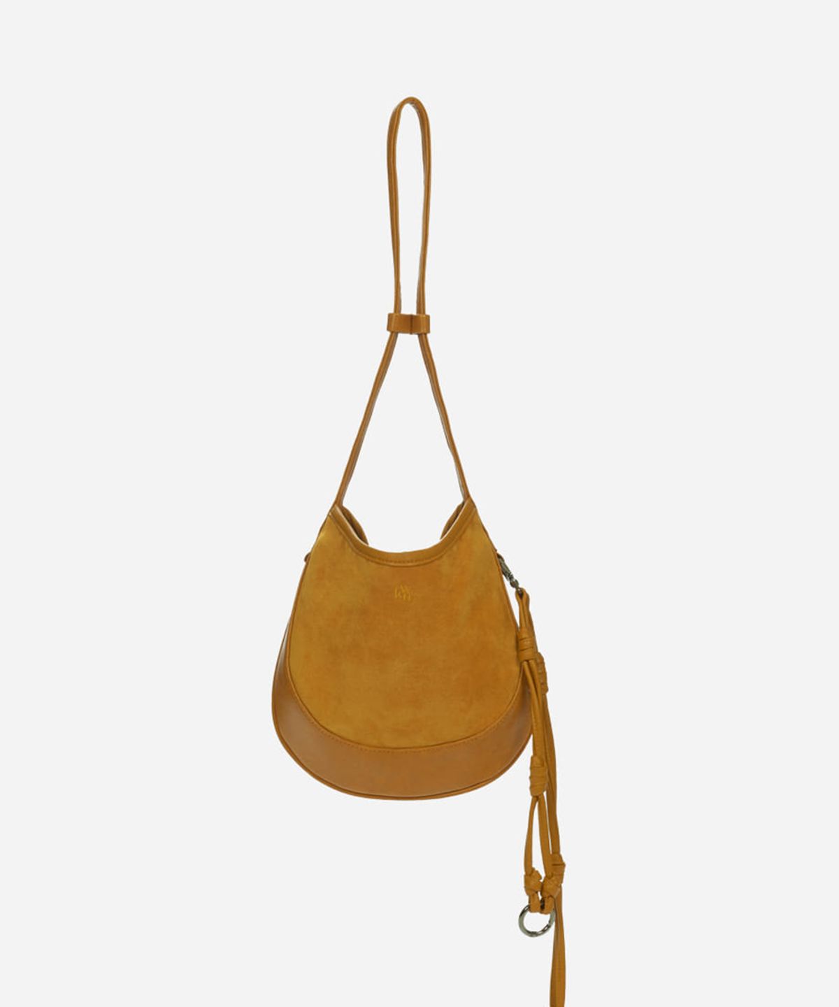 콰니(KWANI) Curvee Hobo Bag Suede Mini Mustard
