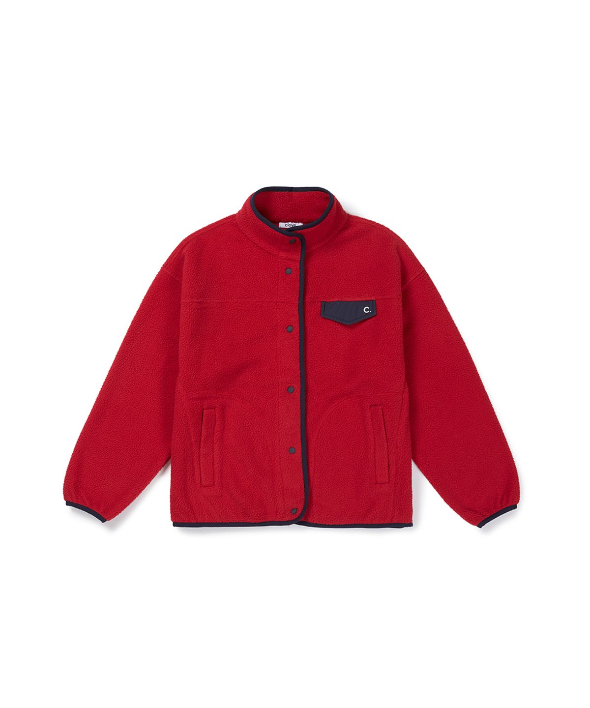 클로브(CLOVE) [26FW clove] Fleece High Neck Jacket (Red)
