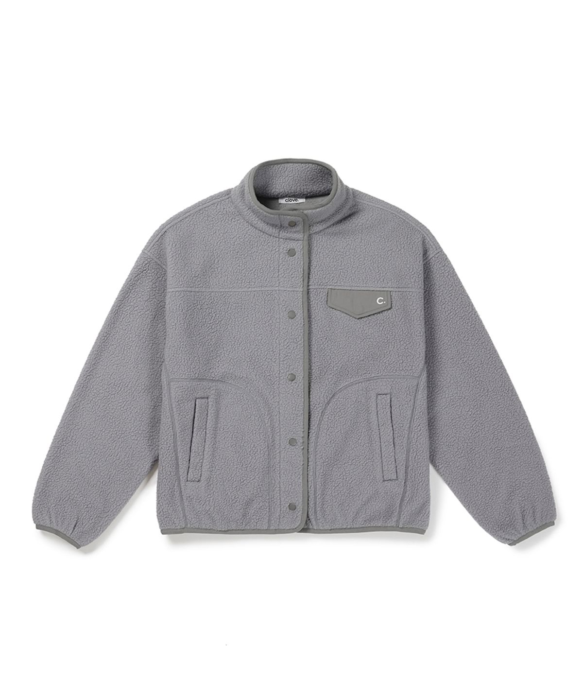 클로브(CLOVE) [26FW clove] Fleece High Neck Jacket (Grey)