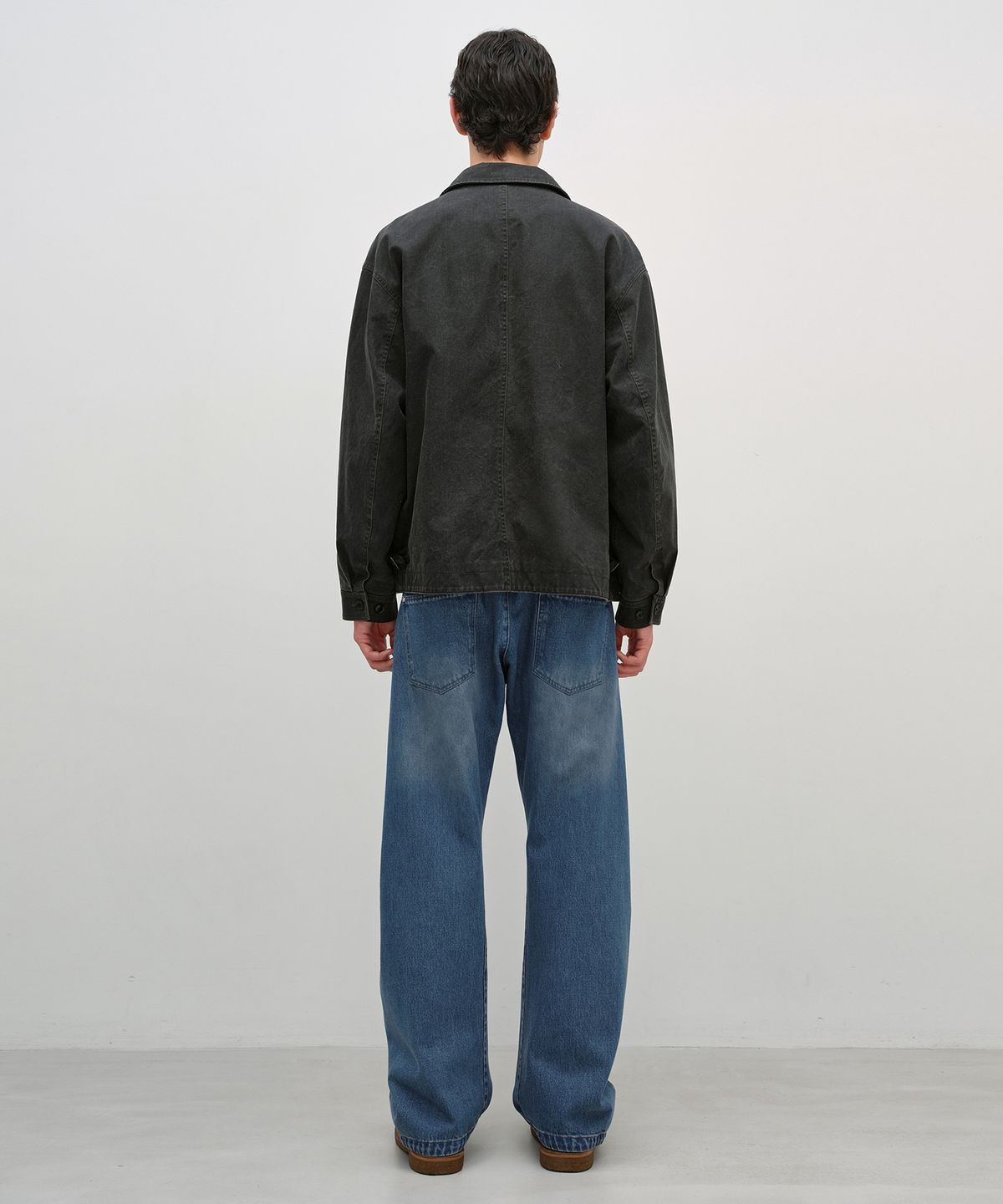 인사일런스(INSILENCE) 빈티지 워시드 덱 자켓 v2 DARK GREY
