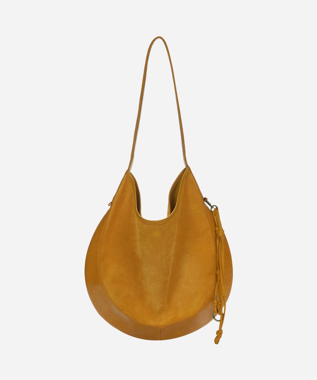 콰니(KWANI) Curvee Hobo Bag Suede Mustard