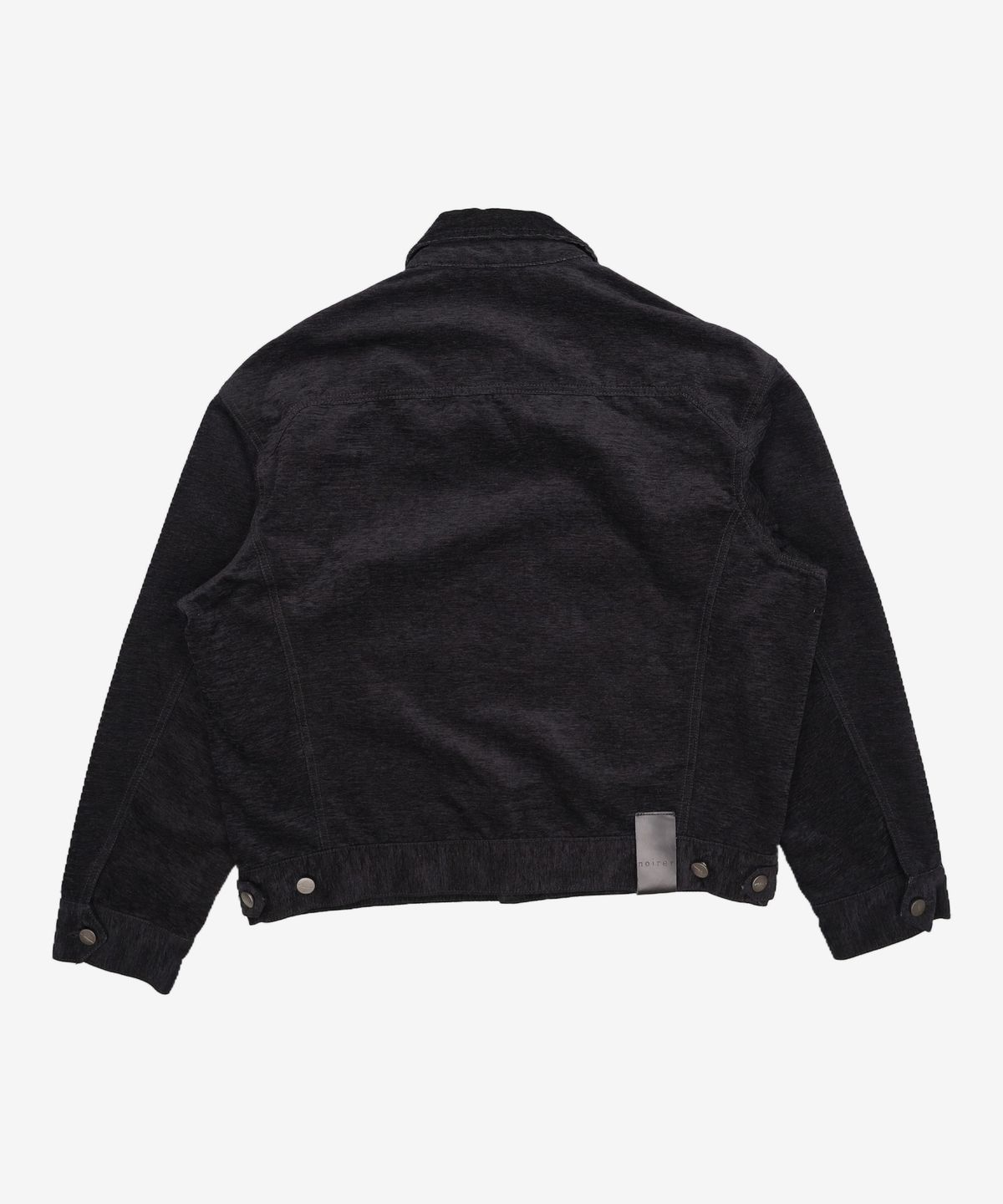 노이어(NOIRER) 벨벳 텍스쳐 데님 트러커 자켓 (블랙) 2XL