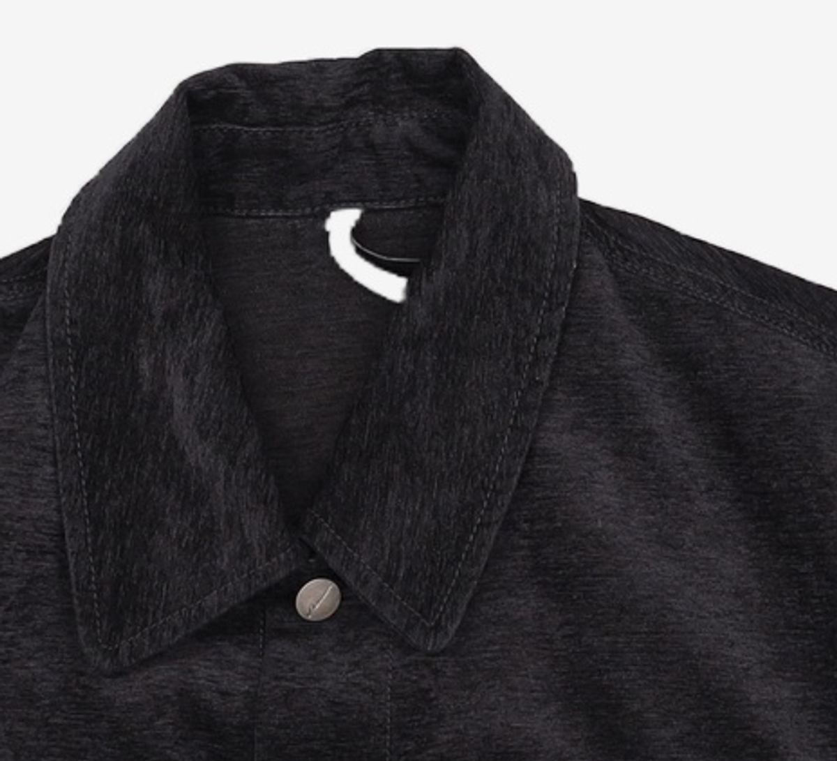 노이어(NOIRER) 벨벳 텍스쳐 데님 트러커 자켓 (블랙) 2XL