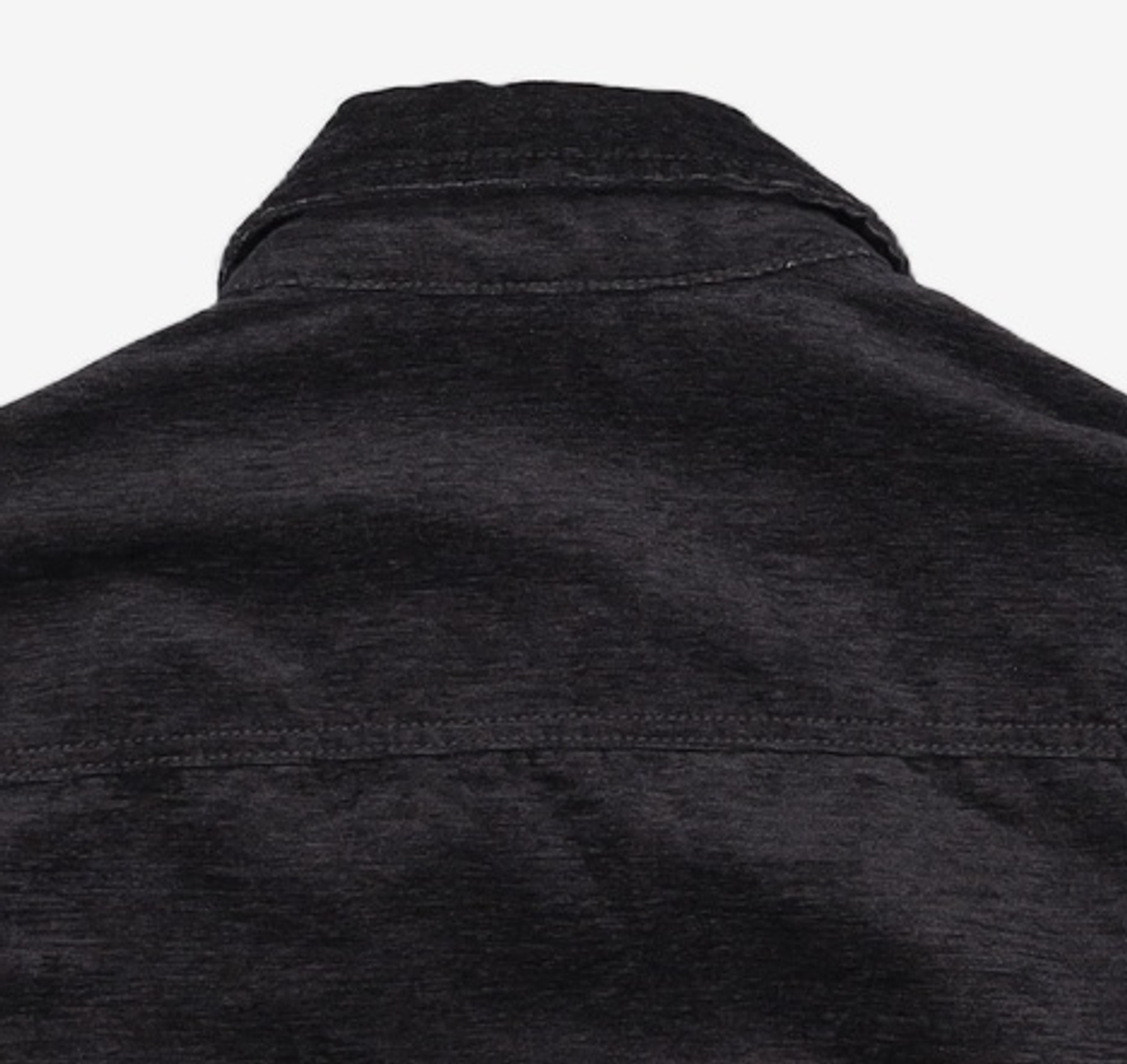 노이어(NOIRER) 벨벳 텍스쳐 데님 트러커 자켓 (블랙) 2XL